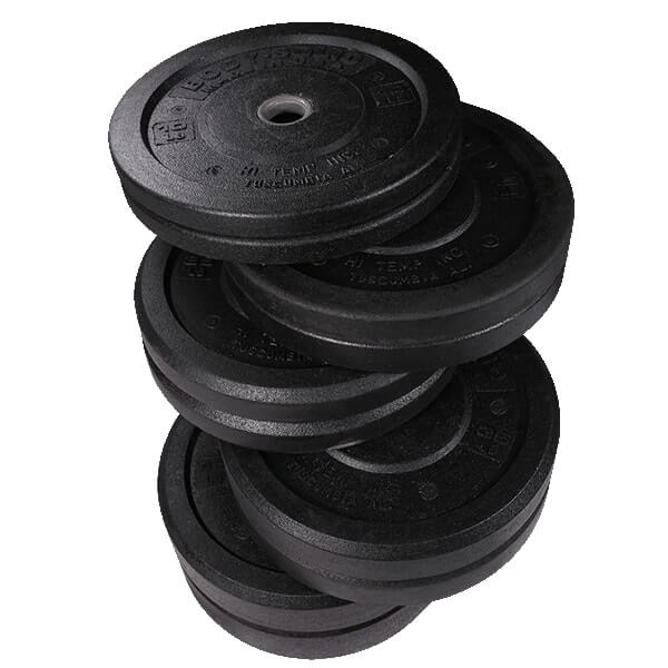 Body Solid 260lb USA Premium Rubber Bumper Plate Set (OBPH260) - Olympic Weight Plates for CrossFit, Powerlifting & Home Gym Workouts