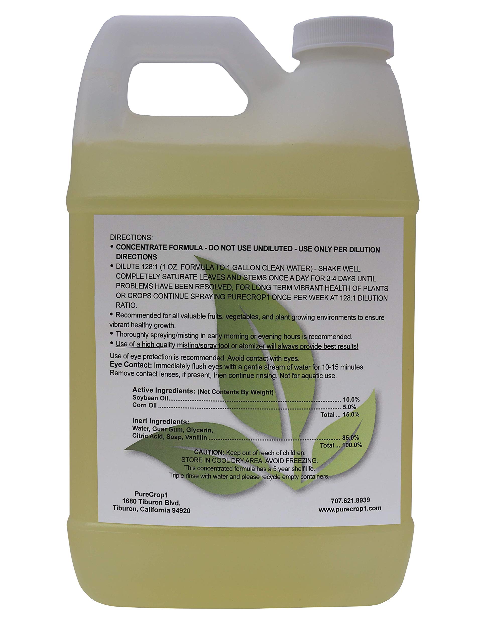 Organic Plant-Based Concentrate Insecticide, Miticide & Fungicide - Natural Pest Control for Home, Garden & Hydroponics - Eliminates Pests, Mold & Mildew - 64oz Biostimulant for Healthy Plants - Perfect for Indoor Herb Gardens & Outdoor Vegetable Patches