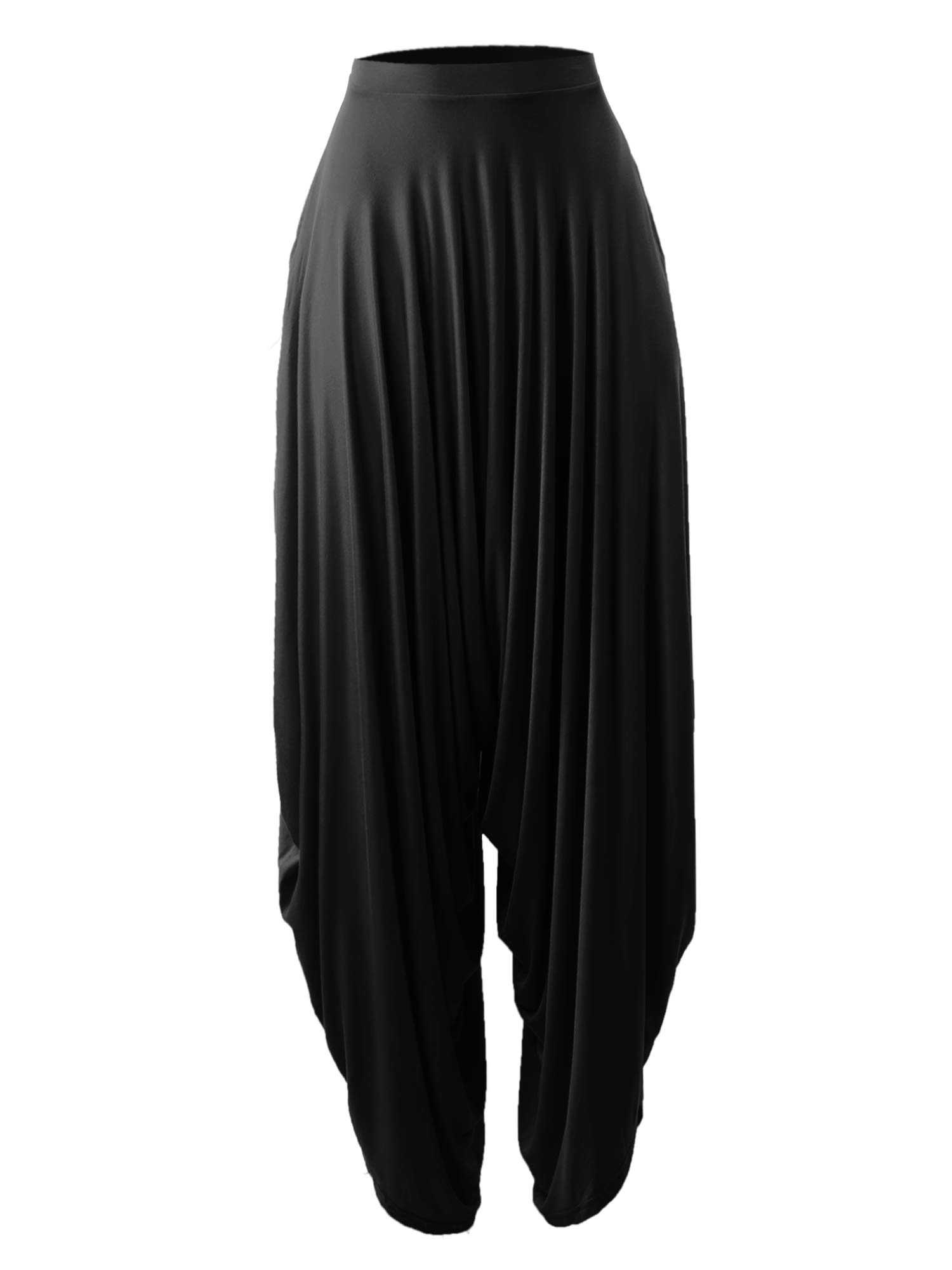 A2Y Women's Baggy Harem Pants with Elastic Waist & Wide Leg Pockets - Comfortable Lounge Pants for Yoga, Travel and Casual Wear