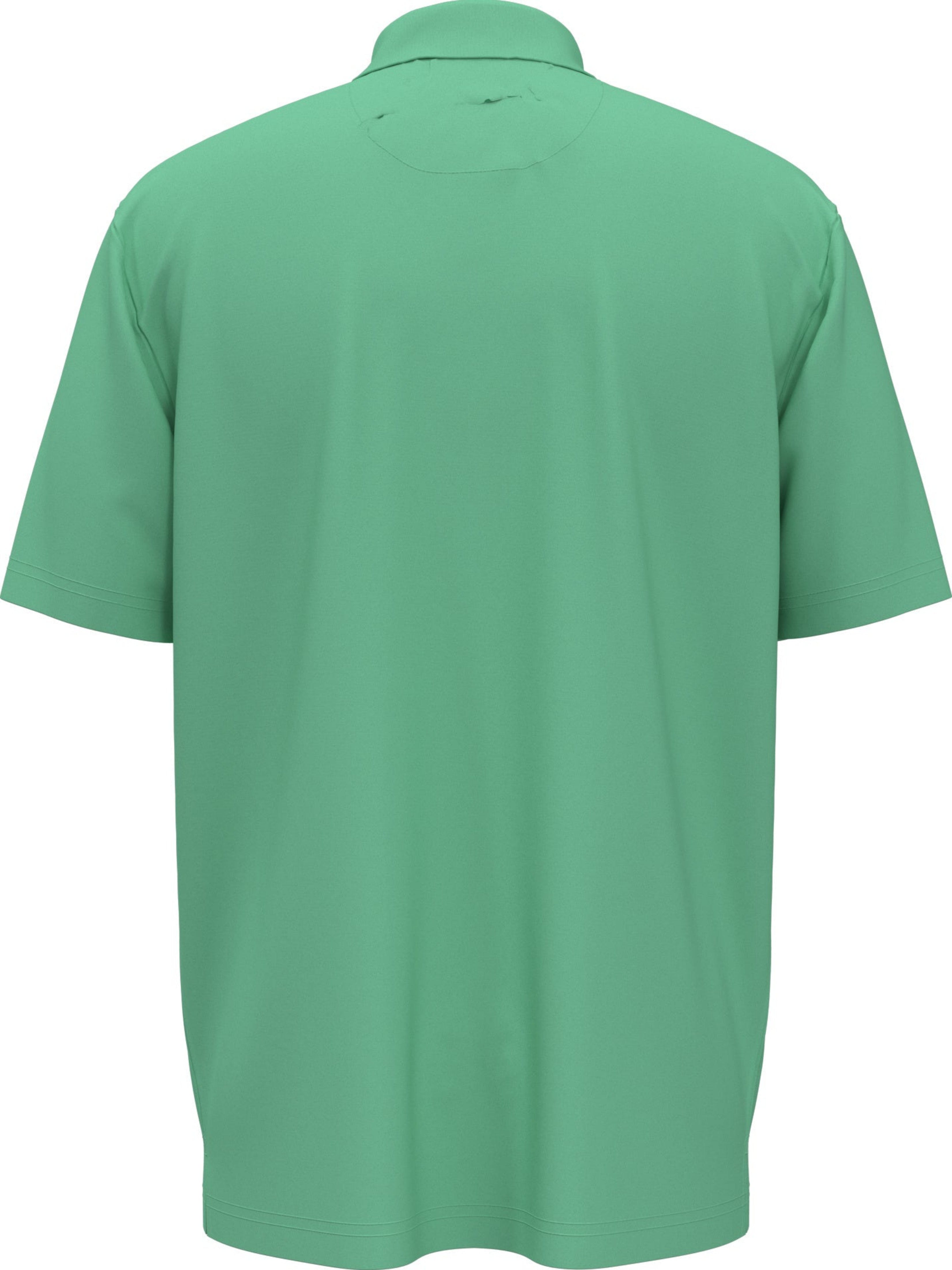 Men's Breathable Micro Hex Solid Golf Polo Shirt - Moisture Wicking & UV Protection for Golf, Tennis & Outdoor Sports
