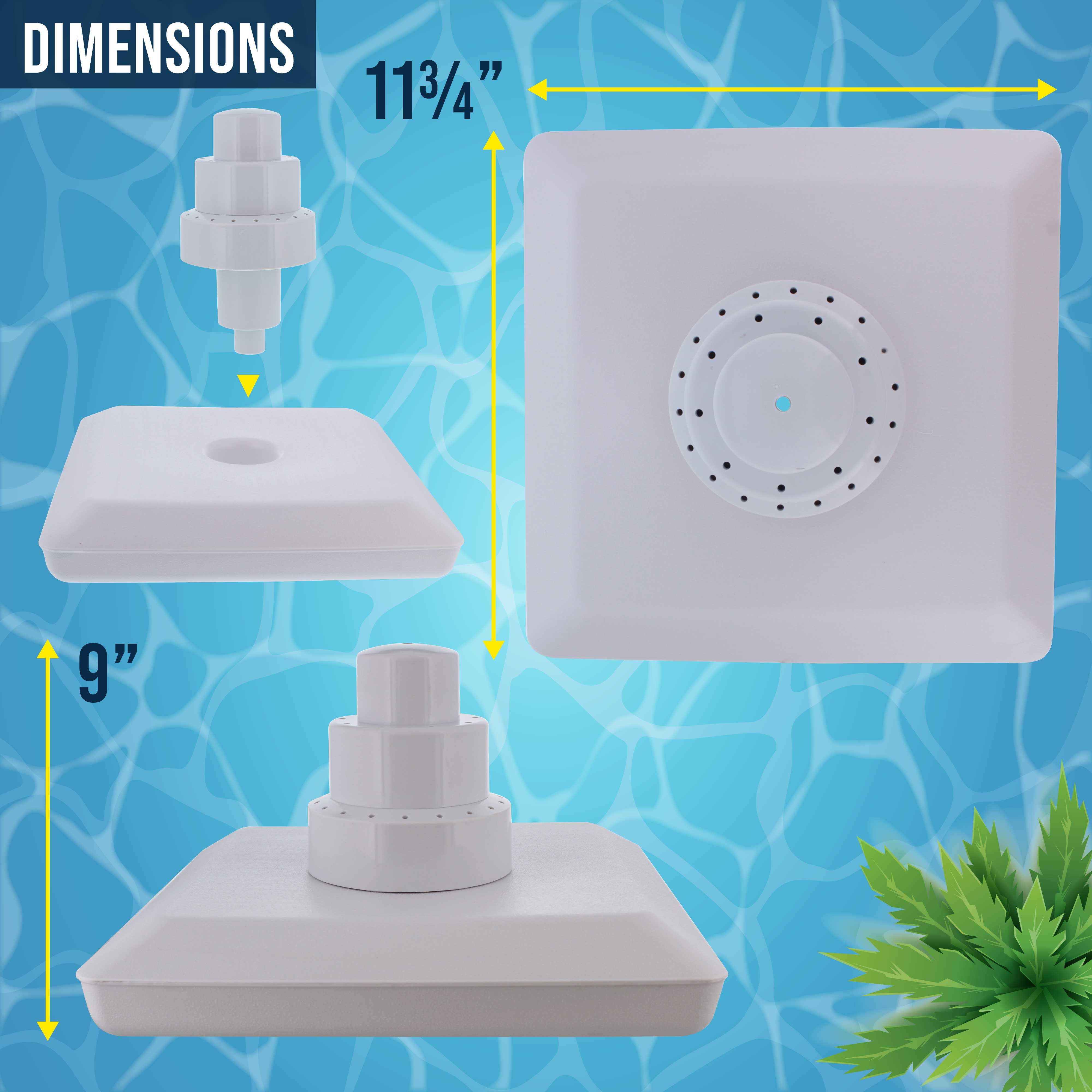 Adjustable Grecian Three-Tier Floating Waterfall Fountain for Pools | Cooling Spray Aerator & Decorative Water Feature | Perfect for Backyard, Garden, and Patio Relaxation