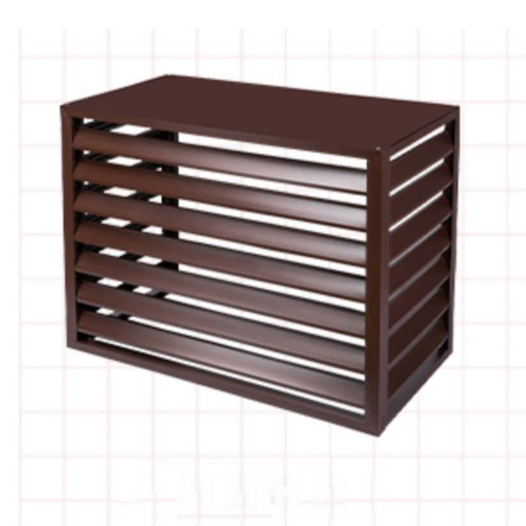 WXJ Aluminum Alloy AC Cover - Outdoor Air Conditioner Screen with Removable Louver Grille, Sun & Rain Protection for Balcony (Weatherproof HVAC Unit Guard for Home & Commercial Use)