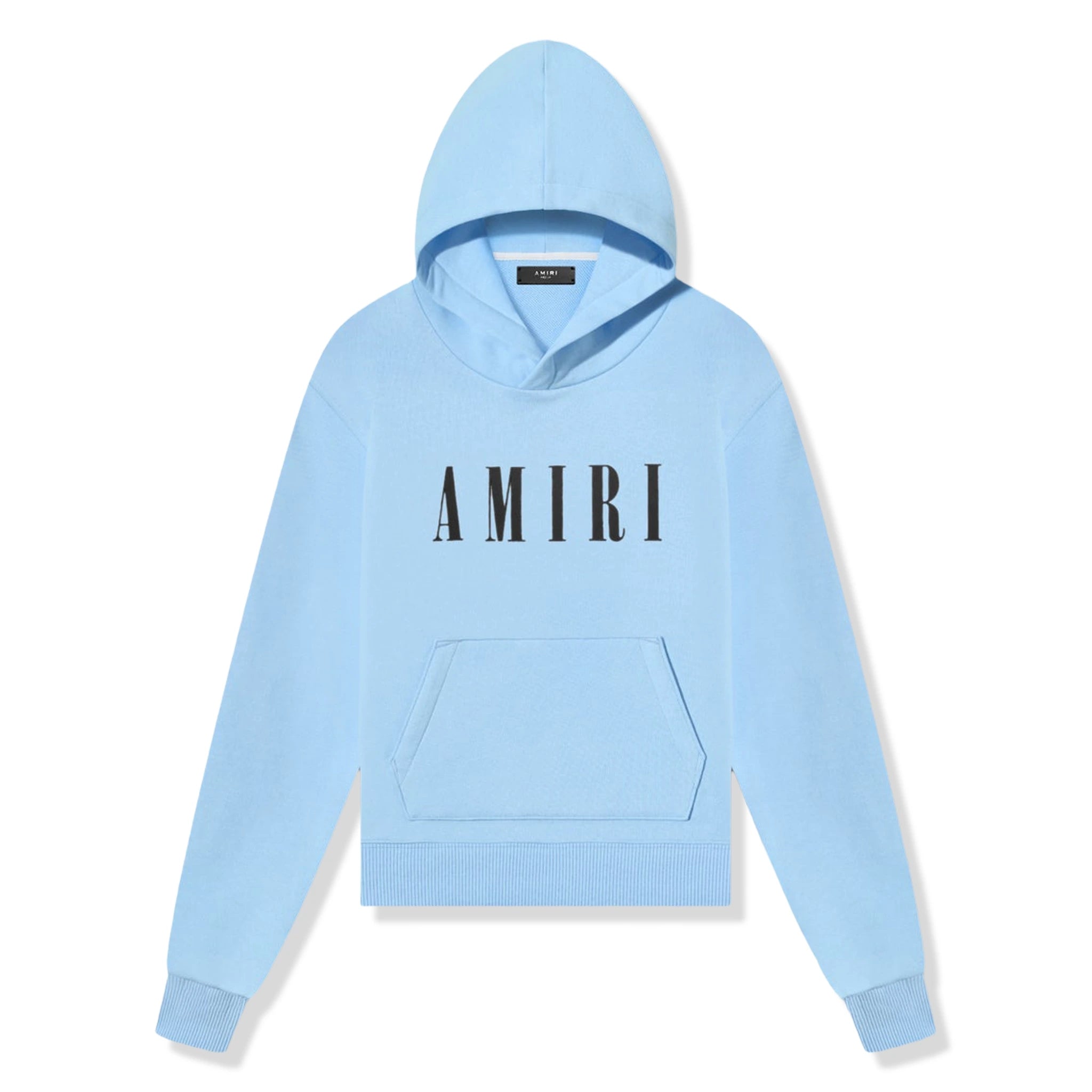 Amiri Kids 'Amiri' Baby Blue Hoodie - Soft Cotton Pullover for Boys & Girls - Stylish Streetwear for Everyday Wear & Casual Outings