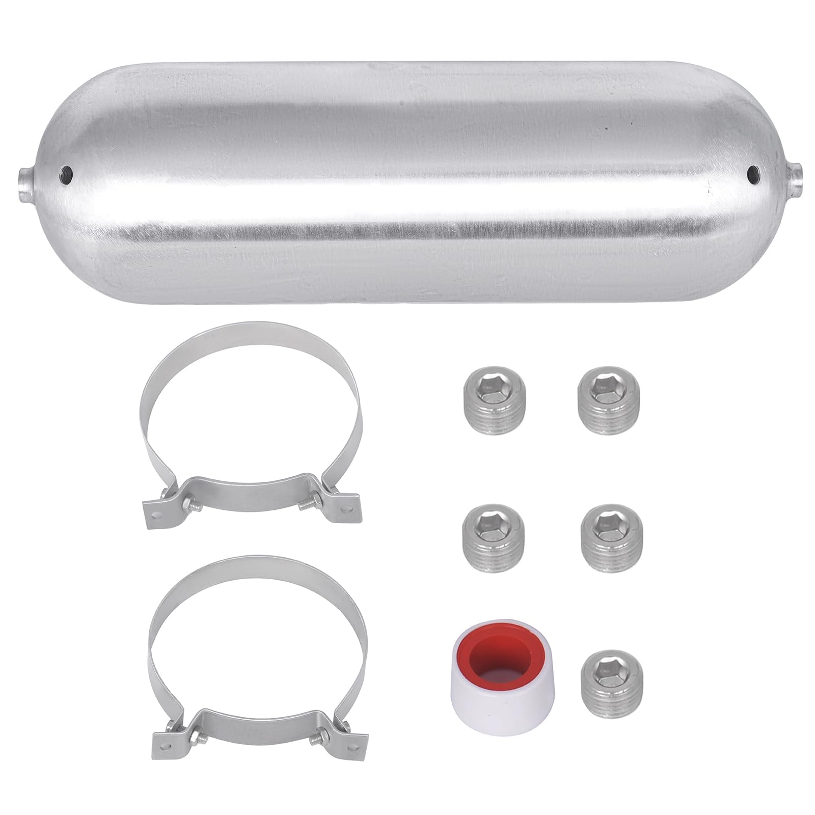 3.7 Gallon Aluminum Air Tank with 1/4 Inch NPT Ports - Lightweight & Durable Air Suspension Compressor Tank for Cars, Trucks, and Motorcycles - Perfect for Off-Roading, Custom Builds, and Performance Upgrades