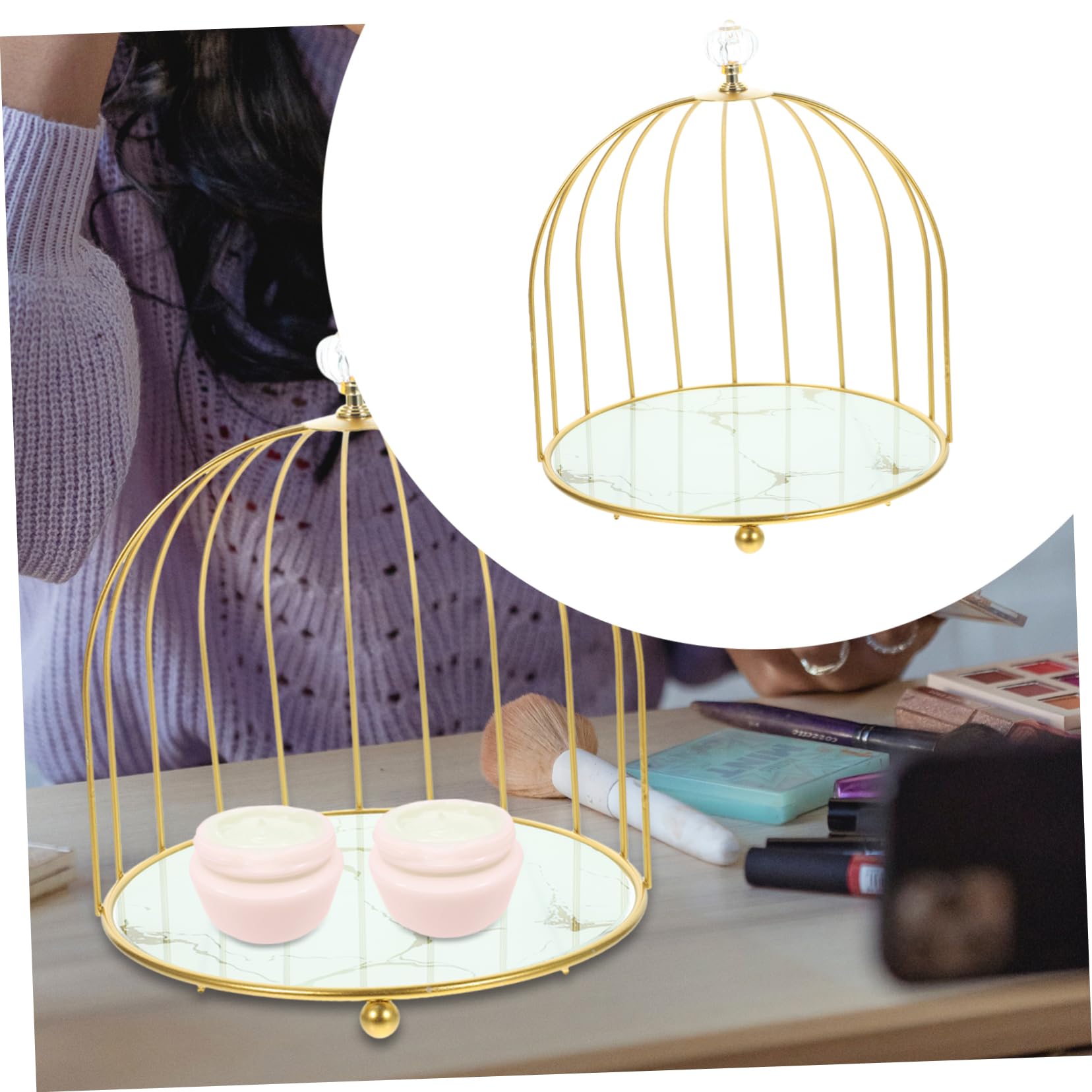 BESPORTBLE 1-Tier Iron Cake Stand - Elegant Party Dessert Display Rack for Cakes, Cupcakes & Pastries - Perfect for Weddings, Birthdays & Tea Parties