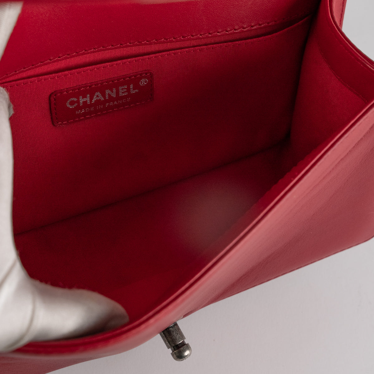 Authentic Chanel Red Boy Old Medium Flap Bag in Lambskin Leather - Luxury Crossbody Bag for Women, Perfect for Date Night & Special Occasions
