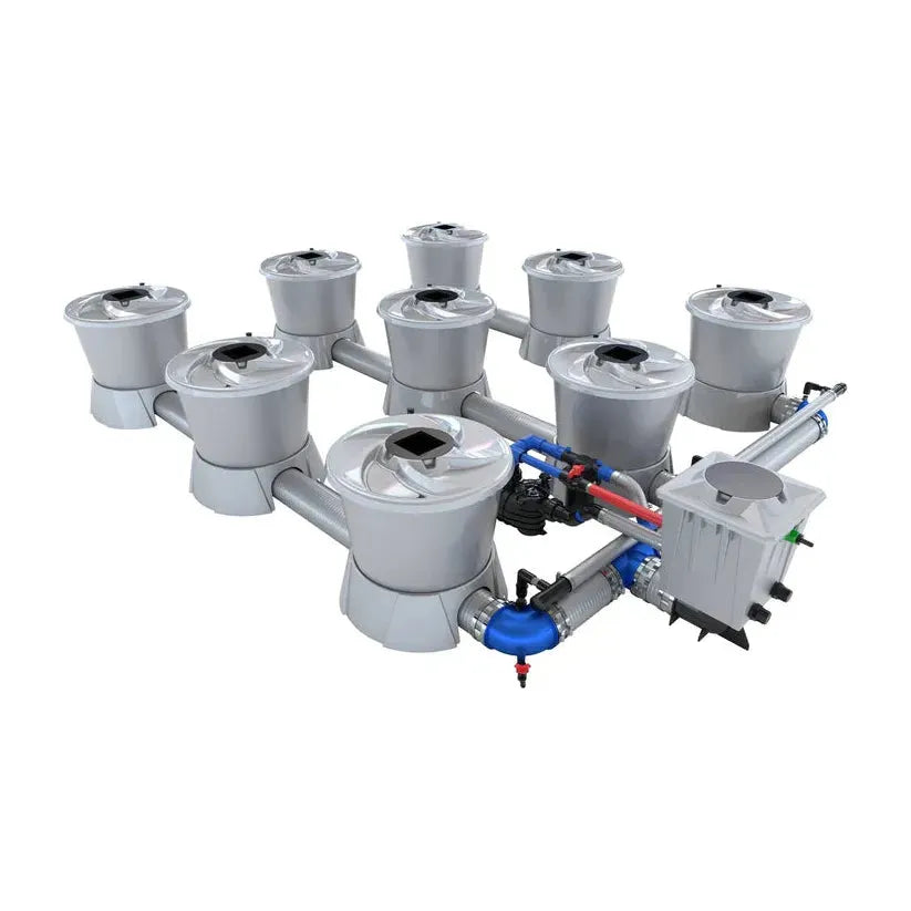 Alien Hydroponics V System Deep Water Culture (DWC) - 9 Pot 3 Row Hydroponic Growing Kit for Indoor Plants | Perfect for Home Gardening, Lettuce, Herbs & Vegetables