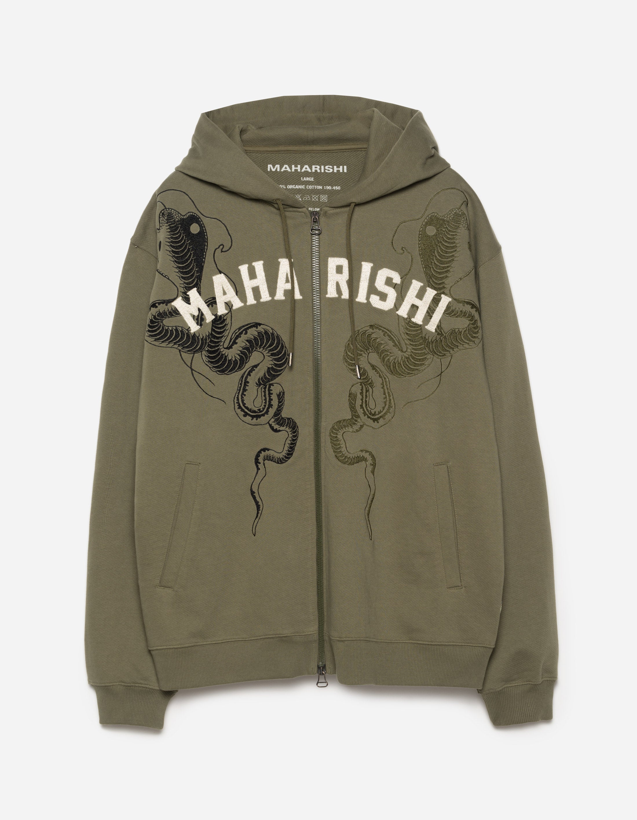 6011 Cobra Zipped Hooded Sweatshirt - Olive OG 107F Military Style | Men's Casual Pullover Hoodie for Outdoor Activities & Streetwear Fashion