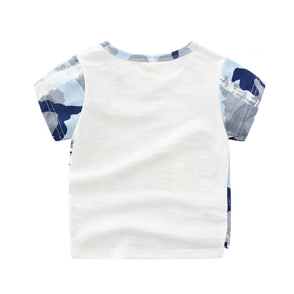 Trendy Boys Clothes Set - Camouflage Print Soft Cotton T-Shirt & Stretch Denim Shorts | Comfortable Outfit for Playdates, School & Outdoor Adventures