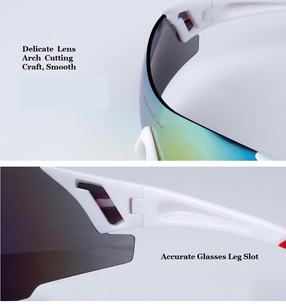 Polarized Sports Cycling Sunglasses for Men - UV Protection Bike Glasses for Running, Cycling & Outdoor Activities | Lightweight & Anti-Fog Design