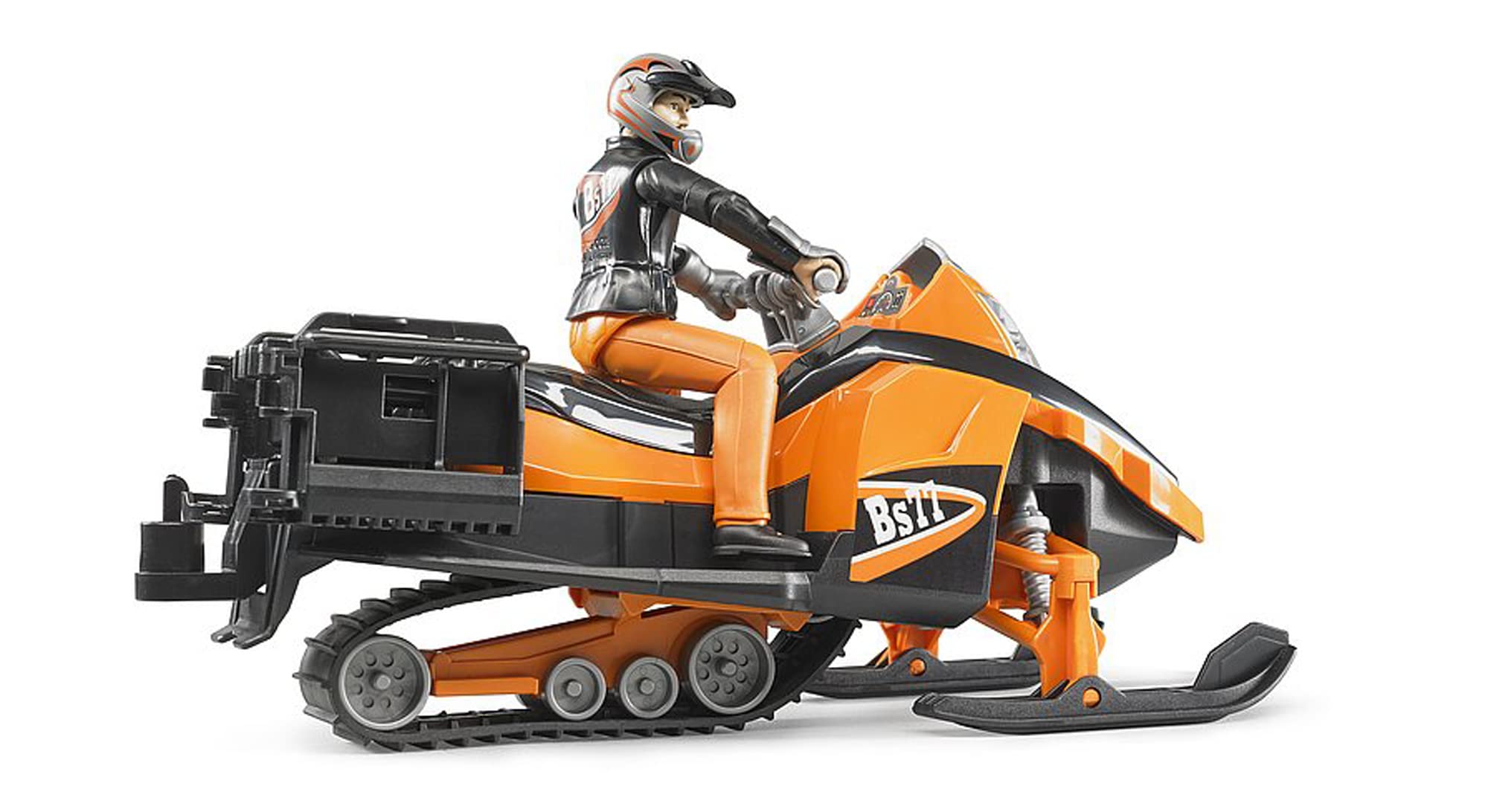 Bruder Snowmobile Toy with Driver Figure & Accessories - Realistic Ride-On Toy for Kids, Winter Adventure Play, Indoor & Outdoor Fun