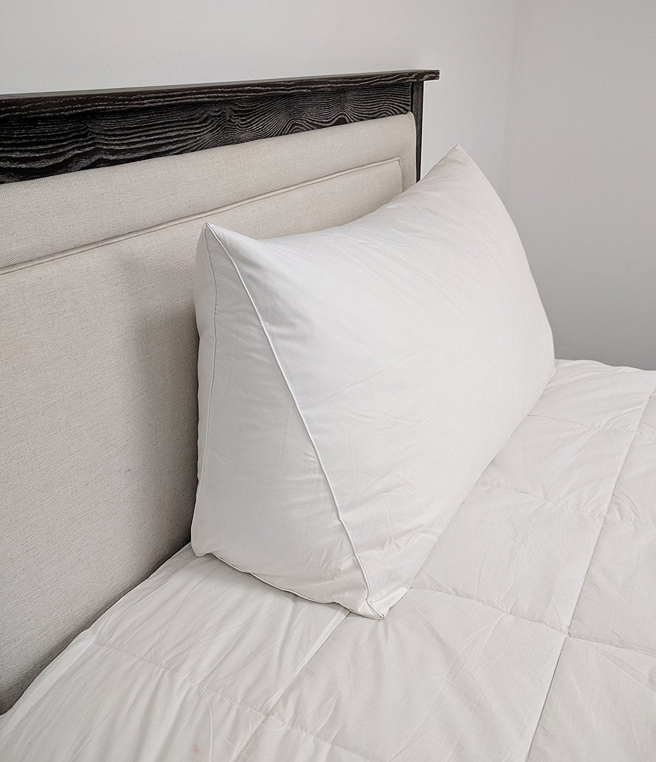Pillowtex Reading Wedge Bed Pillow - Adjustable Support for Back, Neck & Shoulders - Perfect for Reading, Watching TV & Relaxing in Bed