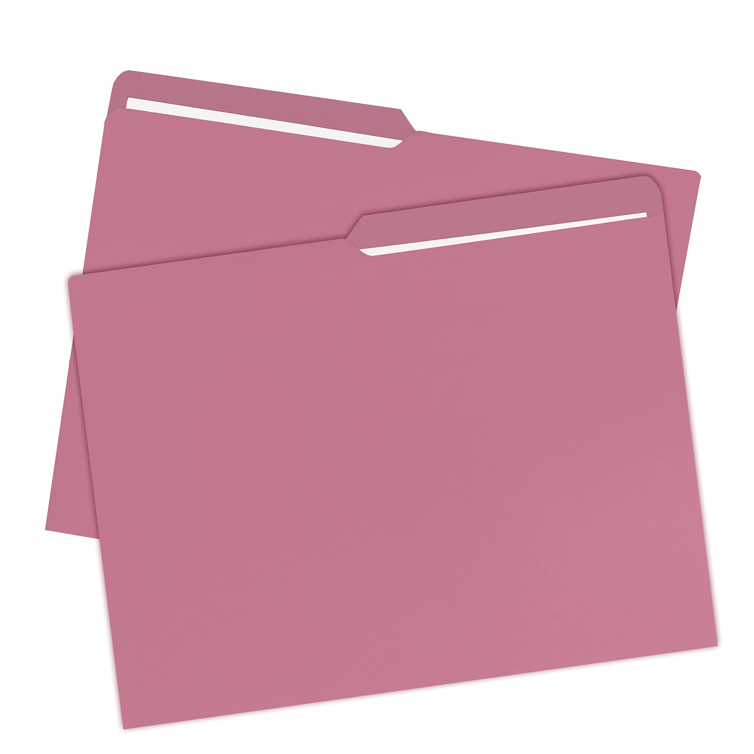 100-Pack Light Pink Letter Size File Folders with 1/2 Cut Tab - Office & School Supplies for Organizing Documents - Perfect for Filing, Storage, and Bulk Paperwork in Home Offices, Classrooms, and Workplaces