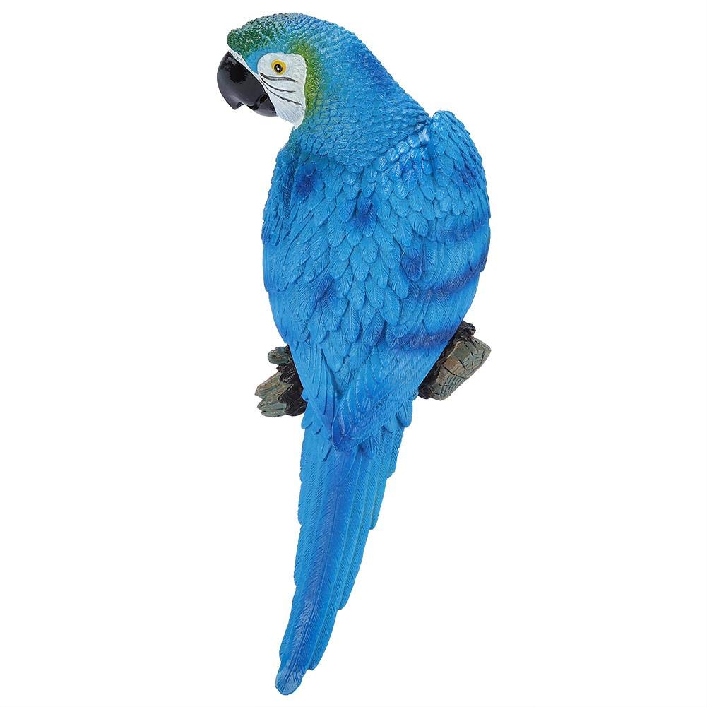Maxmartt Realistic Blue Parrot Decor - Lifelike Simulation Animal Bird Model Sculpture for Wall Art | Perfect for Home, Office, and Tropical Theme Decorations