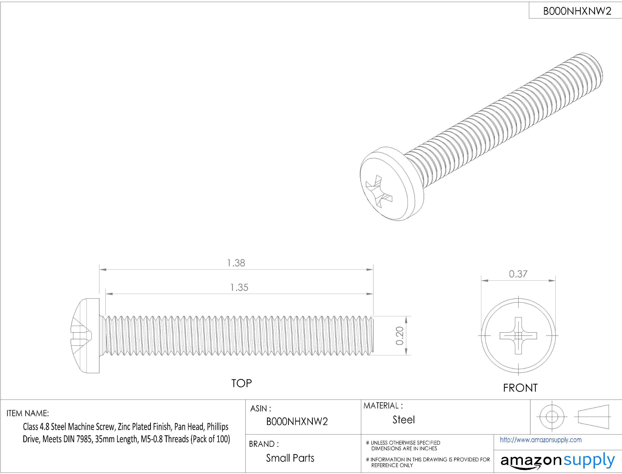 M2-0.4 Steel Machine Screws - Zinc Plated, DIN 7985 (100pcs) for Electronics & DIY