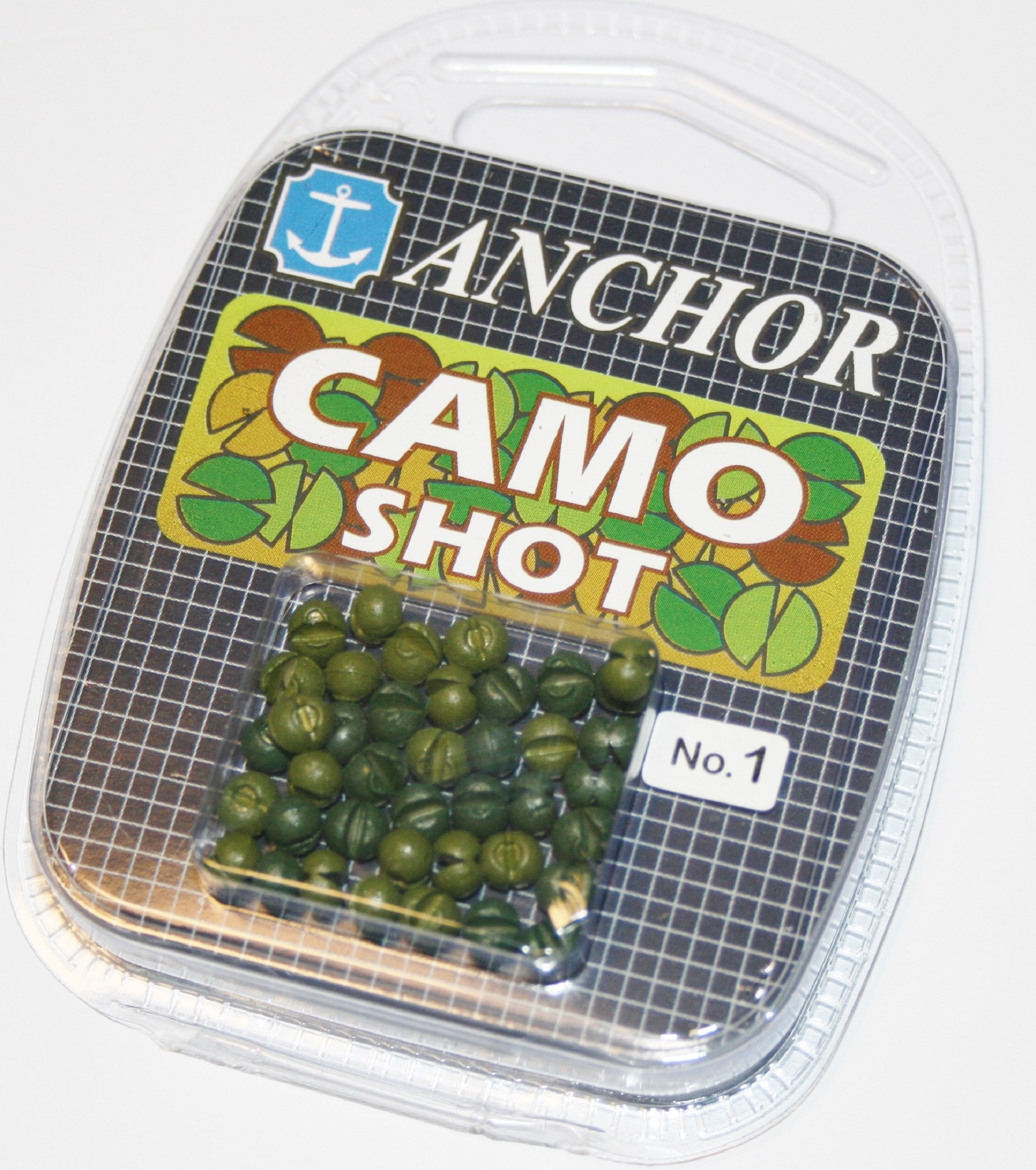 Anchor Tackle Camo Double-Cut Shot Refill for Fishing Weights - Perfect for Bass, Walleye and Saltwater Fishing | Durable Split Shot Sinkers for Freshwater and Saltwater Angling