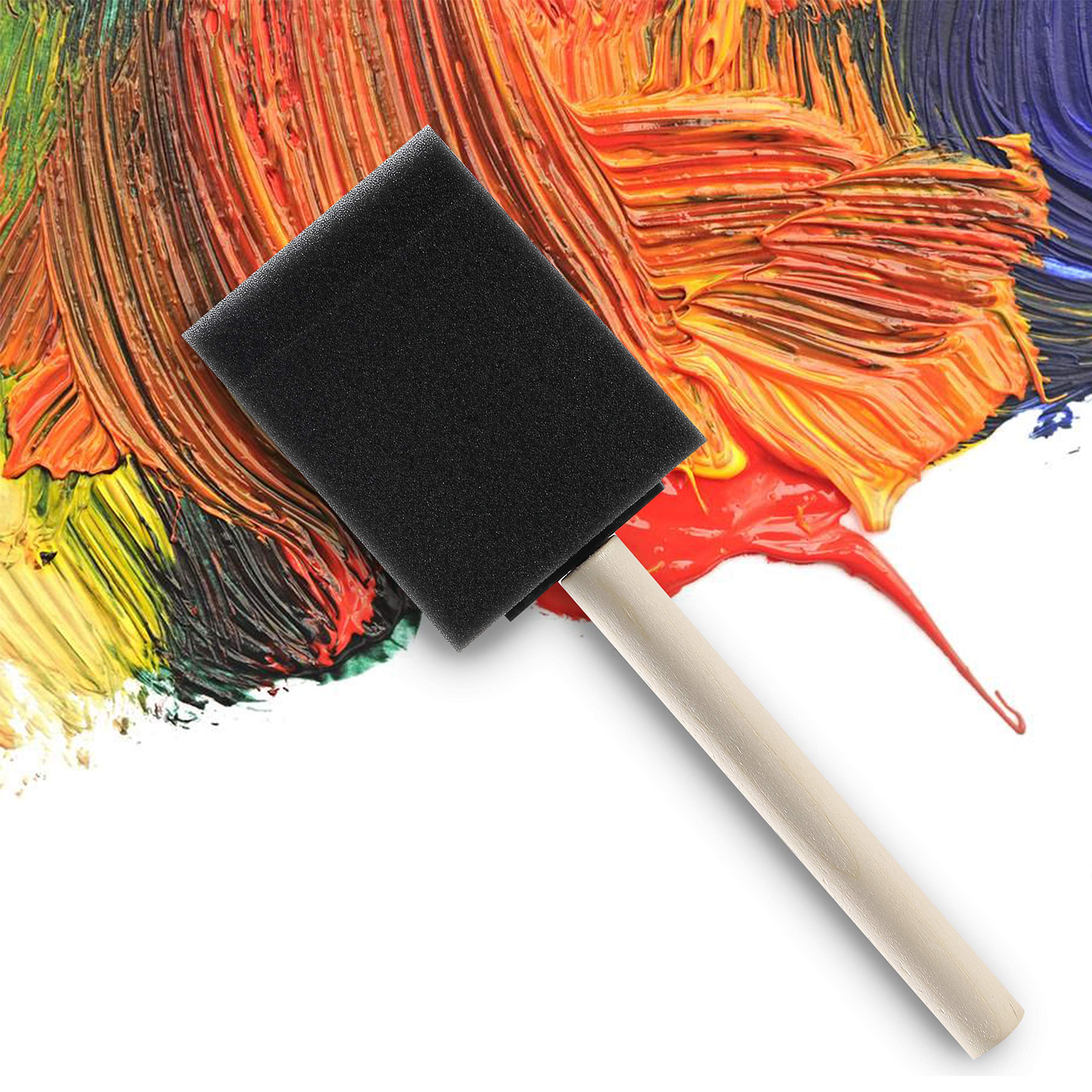 Bates 2-Inch Foam Paint Brushes 100 Pack - Sponge & Foam Brushes for Painting, Staining & Mod Podge - Perfect for DIY Crafts, Home Decor & Furniture Refinishing