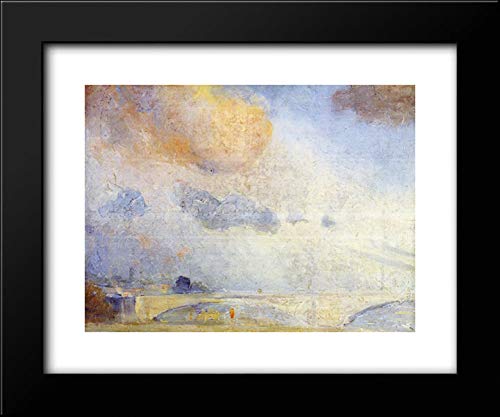 Tom Roberts 'Putney Bridge, London' 24x20 Framed Art Print - Vintage London Landscape Wall Decor for Living Room, Office & Gallery