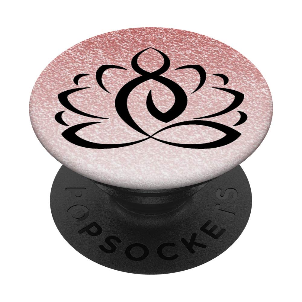 Rose Yoga Lotus Flower Pose PopGrip - Swappable Phone & Tablet Grip for Mind, Body, Spirit Wellness - Perfect for Yoga, Meditation & Daily Use