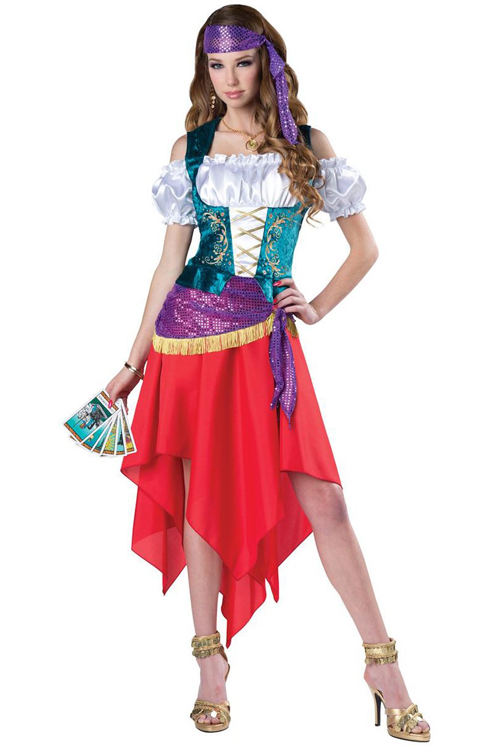 Mystical Gypsy Fortune Teller Costume for Teens - Halloween, Cosplay & Renaissance Faire Outfit