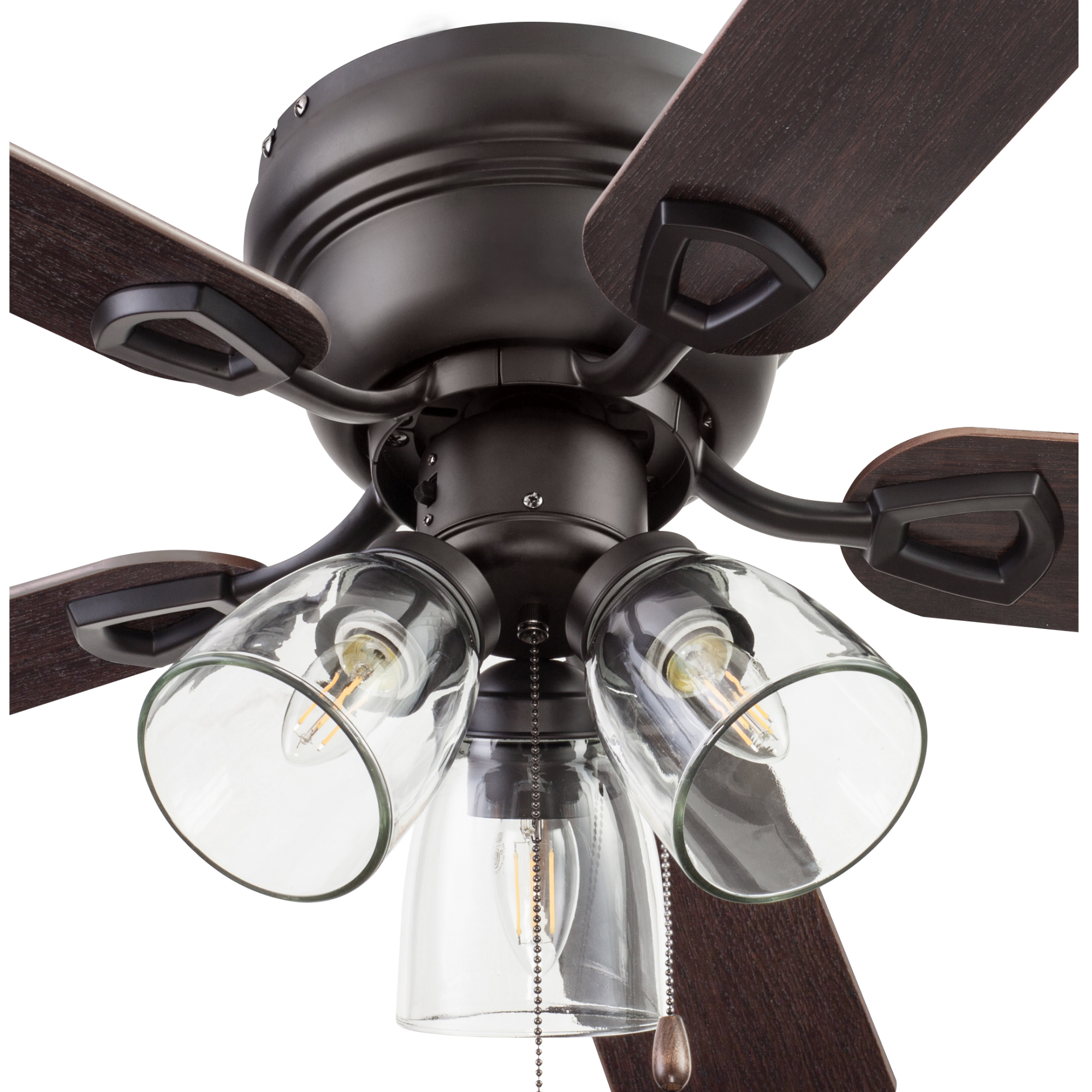 42 Inch Renton Ceiling Fan with Espresso Bronze Finish & Pull Chain - Perfect for Living Room, Bedroom, and Outdoor Covered Patios