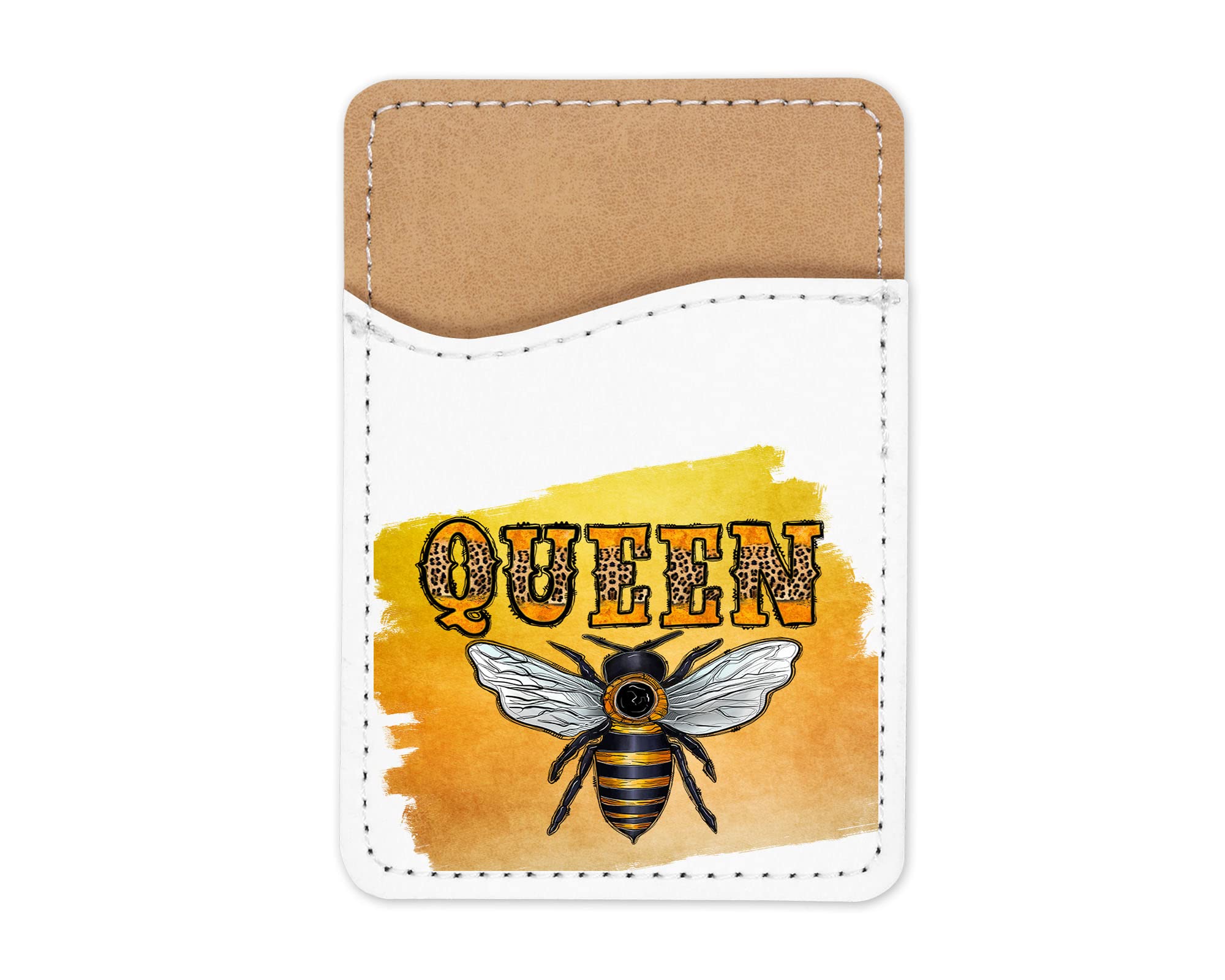 Leopard Print Queen Bee Phone Wallet Card Holder - Stylish & Secure for iPhone, Credit Cards & ID - Perfect for Women's Fashion & Everyday Use