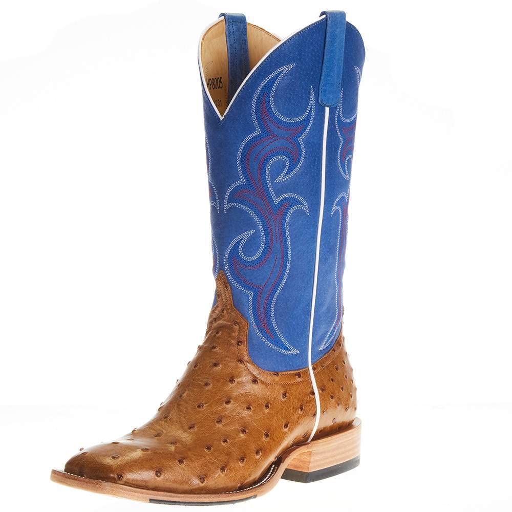 Men's Horse Power Top Hand Full Quill Ostrich Leather Cowboy Boots - Size 11D in Antique Saddle Brown | Western Riding, Rodeo & Country Fashion