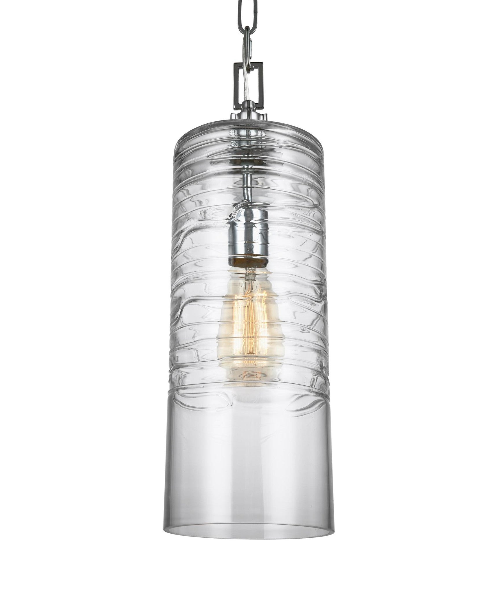 Draper Cylinder Pendant Light Fixture - Modern Industrial Hanging Lamp for Kitchen Island, Dining Room & Living Room Decor