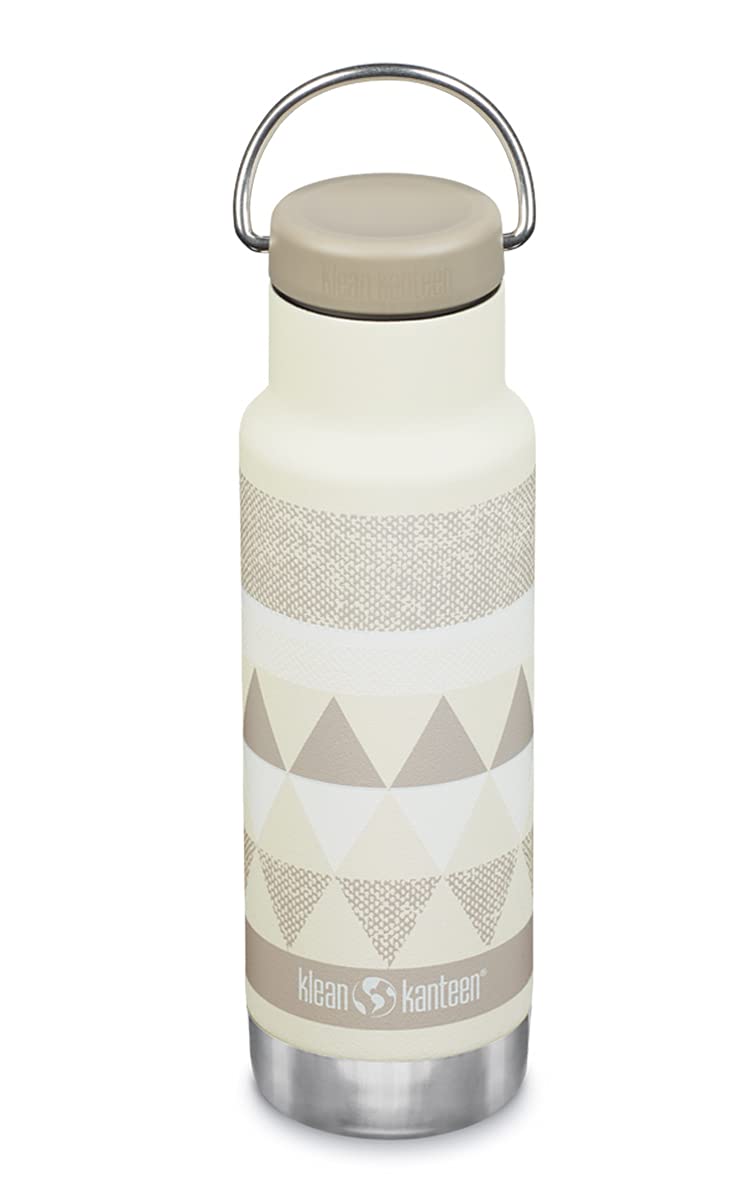 Klean Kanteen 12oz Insulated Stainless Steel Water Bottle with Loop Cap - Leak Proof, BPA Free, Perfect for Hiking, Gym & Outdoor Activities