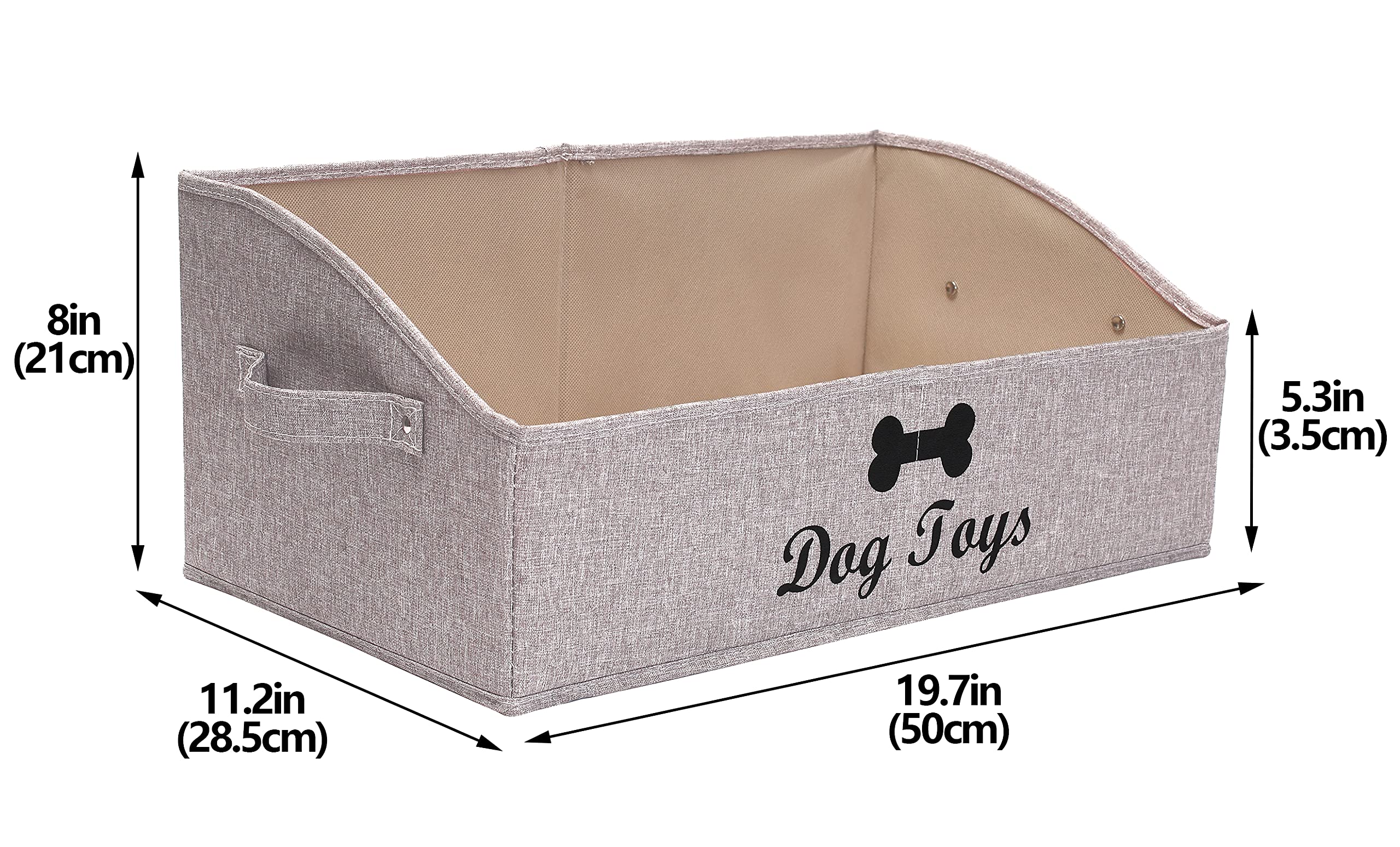 Morezi Dog Toy Storage Basket - Organizer for Pet Toys, Blankets, Leashes & Chew Toys - Perfect for Living Room, Playroom, Closet or Shelf - Snow Brown Gift Basket for Dogs - Great for Home Organization & Pet Play Areas
