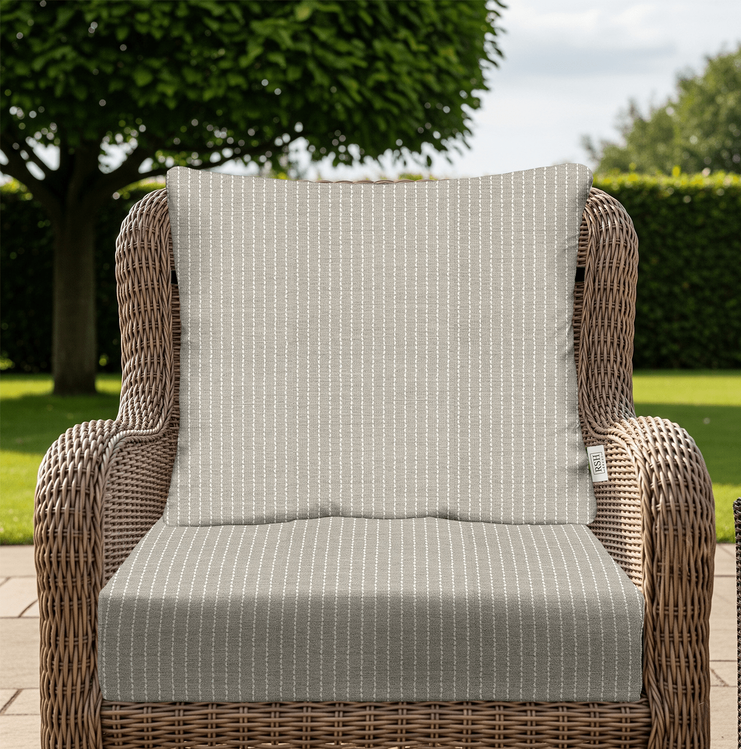 Sunbrella Designer Fusion Trail Deep Seating Outdoor Pillow Back Chair Cushion Set - Waterproof & UV Resistant Patio Furniture Cushions for Poolside, Garden, and Deck Comfort