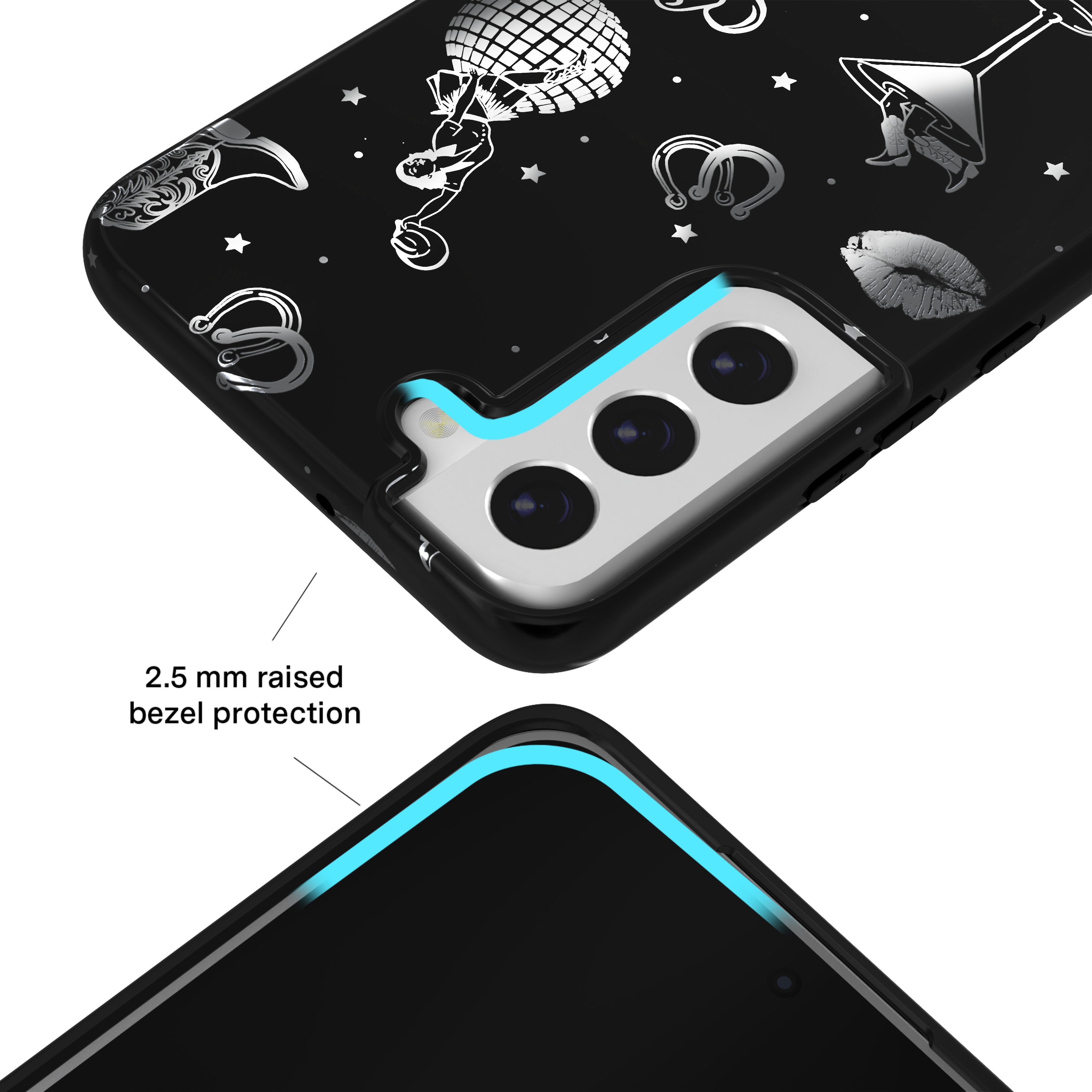 Disco Cowgirl Pattern Samsung Phone Case - Trendy & Protective Cover for Samsung Galaxy - Perfect for Music Festivals & Western-Themed Parties