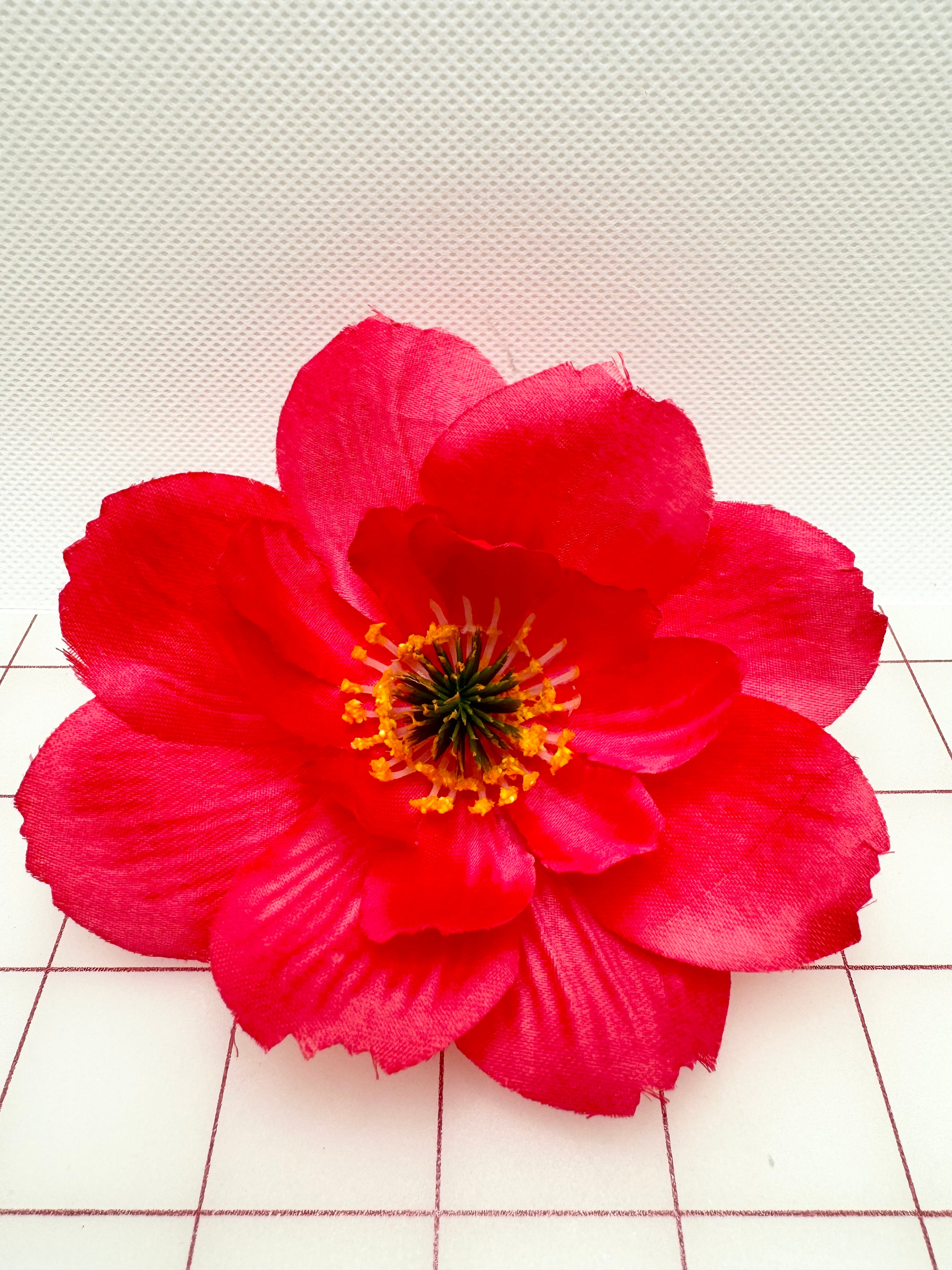 Deep Rose Poppies Artificial Flowers - Realistic Silk Floral Arrangement for Home Decor, Wedding Centerpieces & Garden Party Decorations