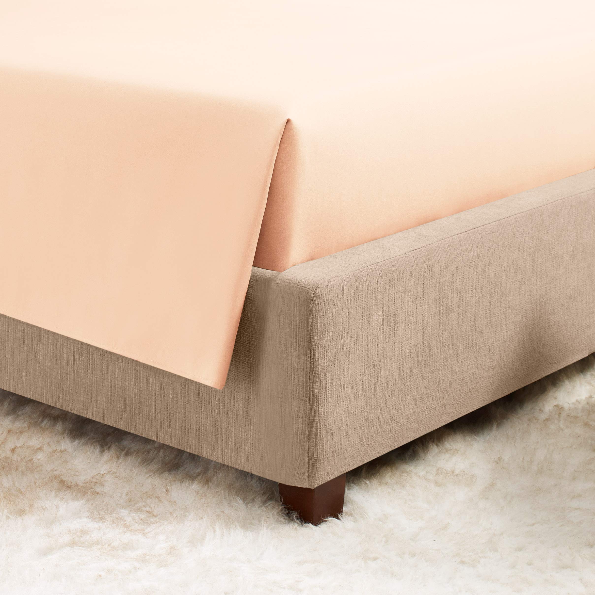 Empyrean 3-Piece Twin Size Bed Sheets Set - Super Soft Double Brushed Microfiber Sheets - Hotel Luxury Pale Blush Pink Bedding with 4 Corner Elastic Straps - Perfect for Guest Rooms, Dorms & Cozy Bedrooms