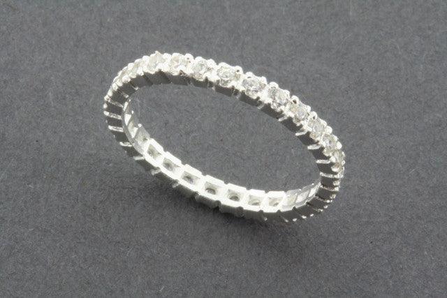 Multi-Cubic Zirconia Band Ring for Women - Elegant & Sparkling Fashion Jewelry for Parties, Weddings & Special Occasions