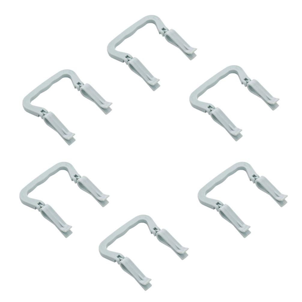 6PCS Hemoton Non-Slip Trash Bag Clips - Plastic Garbage Bag Holder Clamps for Restaurants, Hotels & Green Waste Bins | Secure Trash Enclosure Solution for Kitchen, Bathroom & Outdoor Use