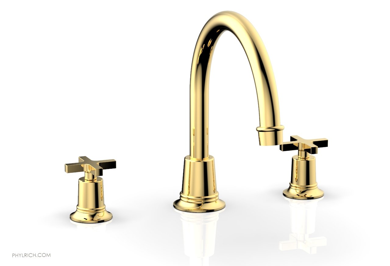HEX MODERN Deck Tub Set with Cross Handles - 42