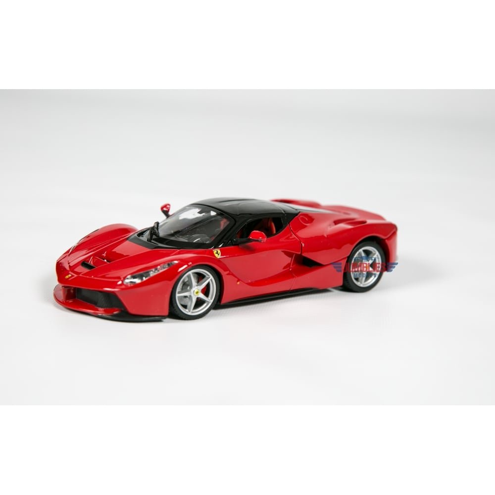 Bburago Ferrari LaFerrari 1/24 Scale Diecast Model Car - Red Collectible Toy for Adults & Kids | Perfect for Display, Gifts, and Racing Play Scenes