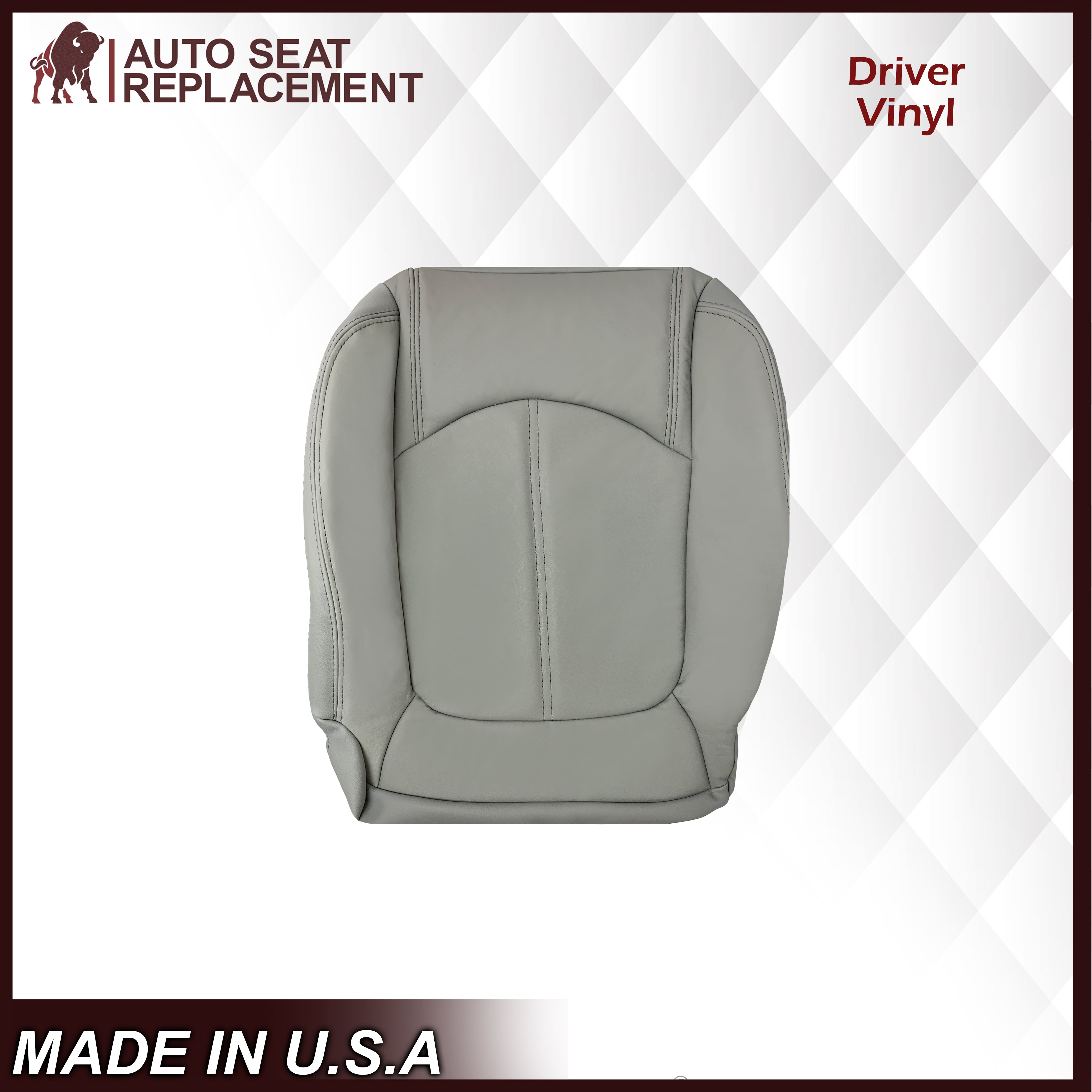 2007-2012 GMC Acadia SLT Custom Fit Seat Covers - Premium Leather or Vinyl Options in Gray | Perfect for Road Trips & Daily Commutes