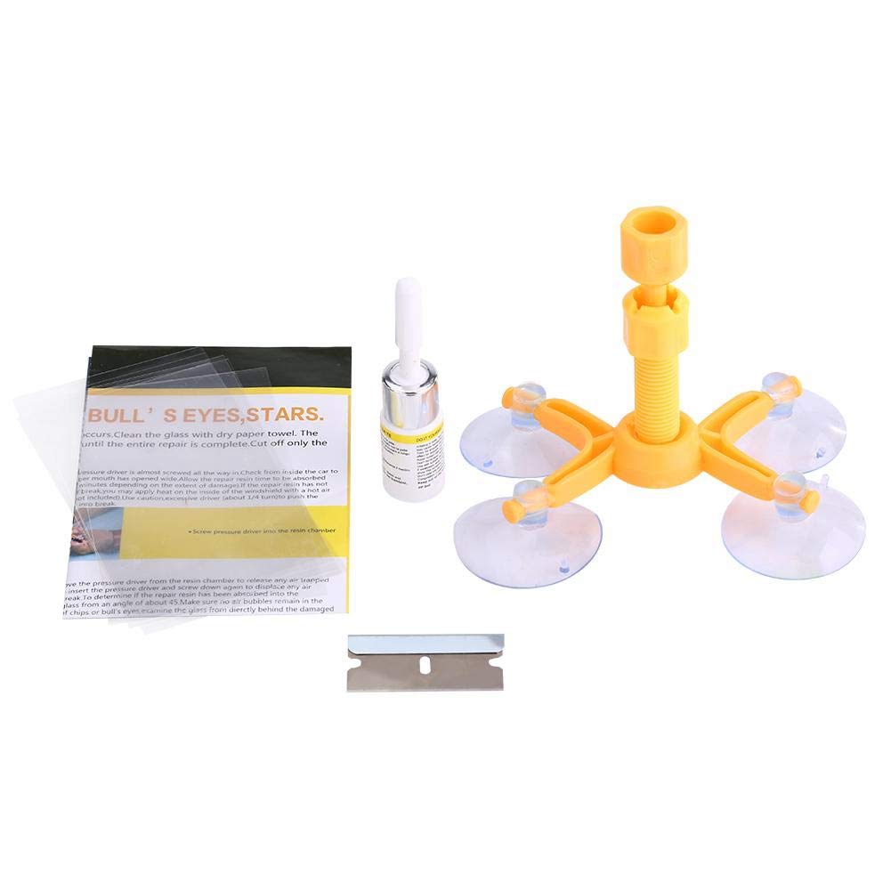 Car Windshield Repair Kit - Auto Glass Crack Fix Set with 4-Angle Resin Sealer | DIY Windshield Chip & Crack Repair for Cars, Trucks, SUVs | Perfect for Road Trips & Emergency Vehicle Maintenance