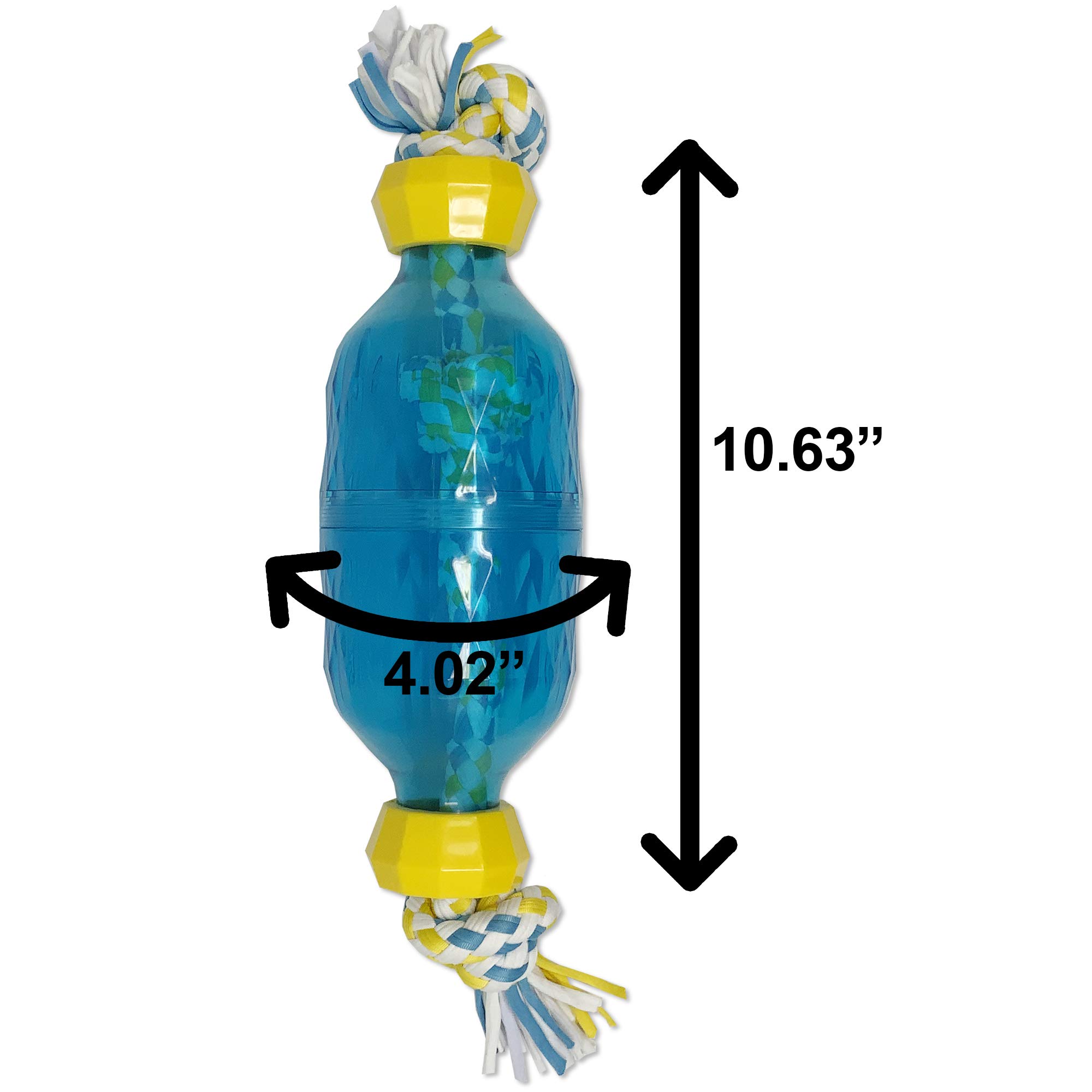 IQ Treat Tug & Activity Puzzle Dog Toy with Rope - Interactive Enrichment Toy for Dogs - Includes Treat Dispenser for Dry Food - Large 10.6