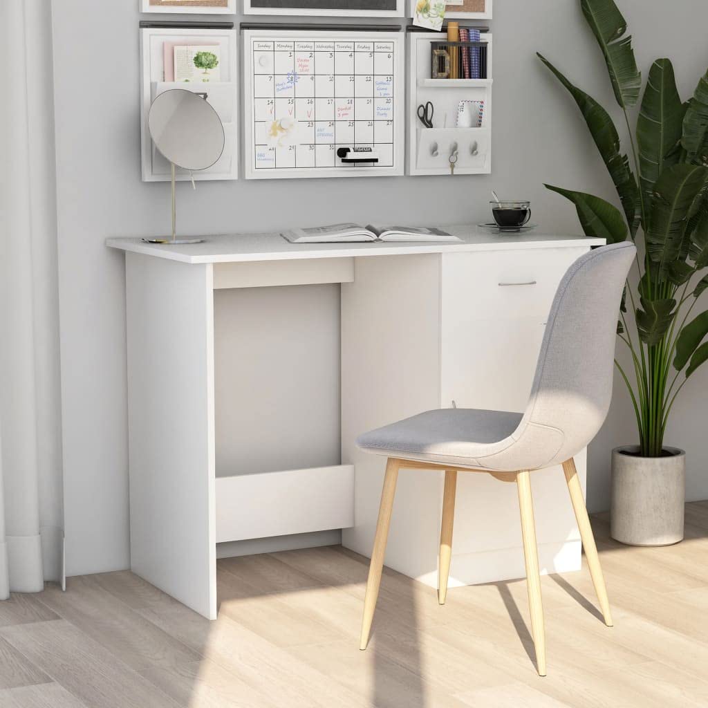 White Modern Computer Desk 39.4