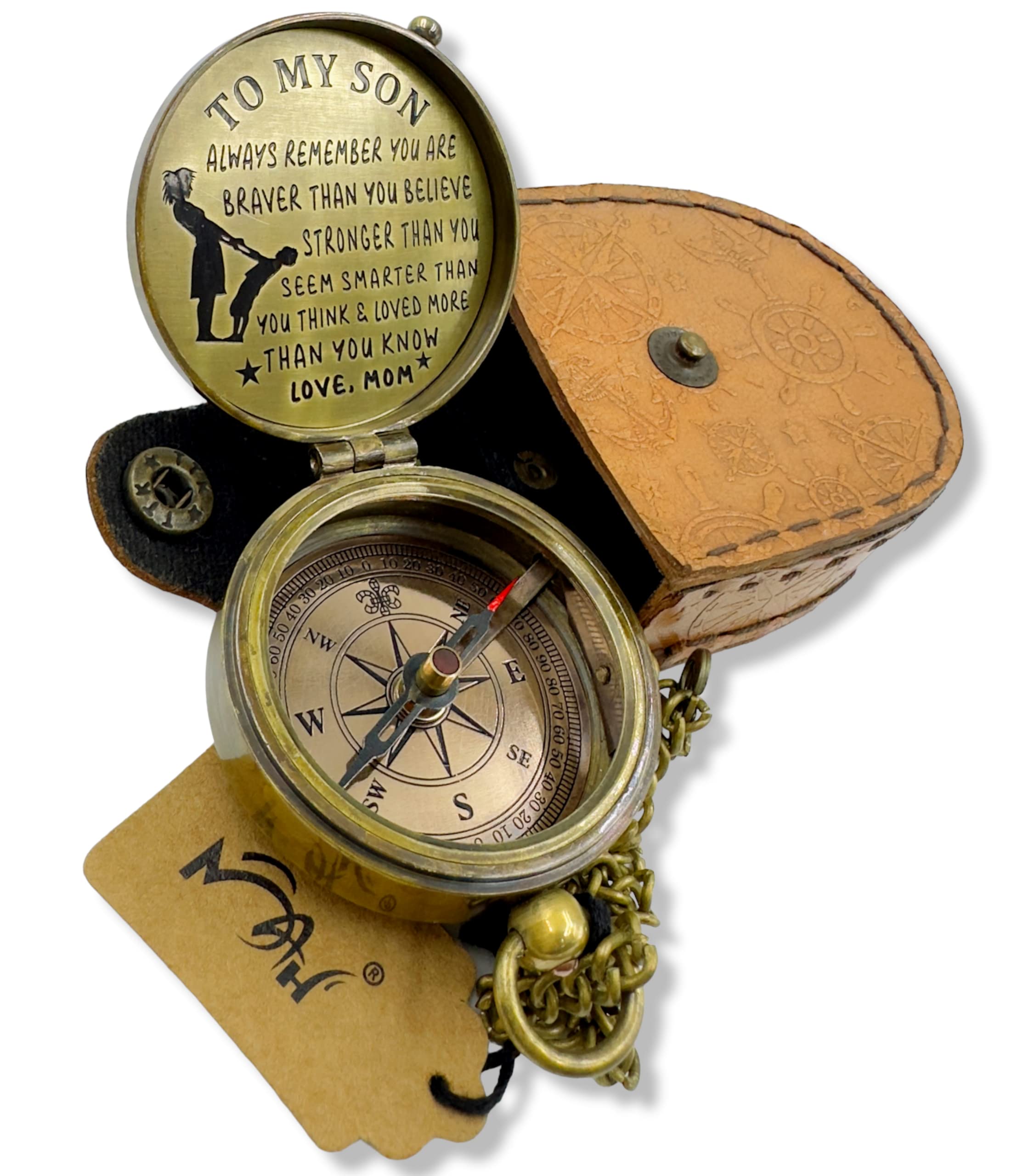 Engraved Camping Compass Gift for Son - Graduation, Birthday, Baptism - Outdoor Adventure