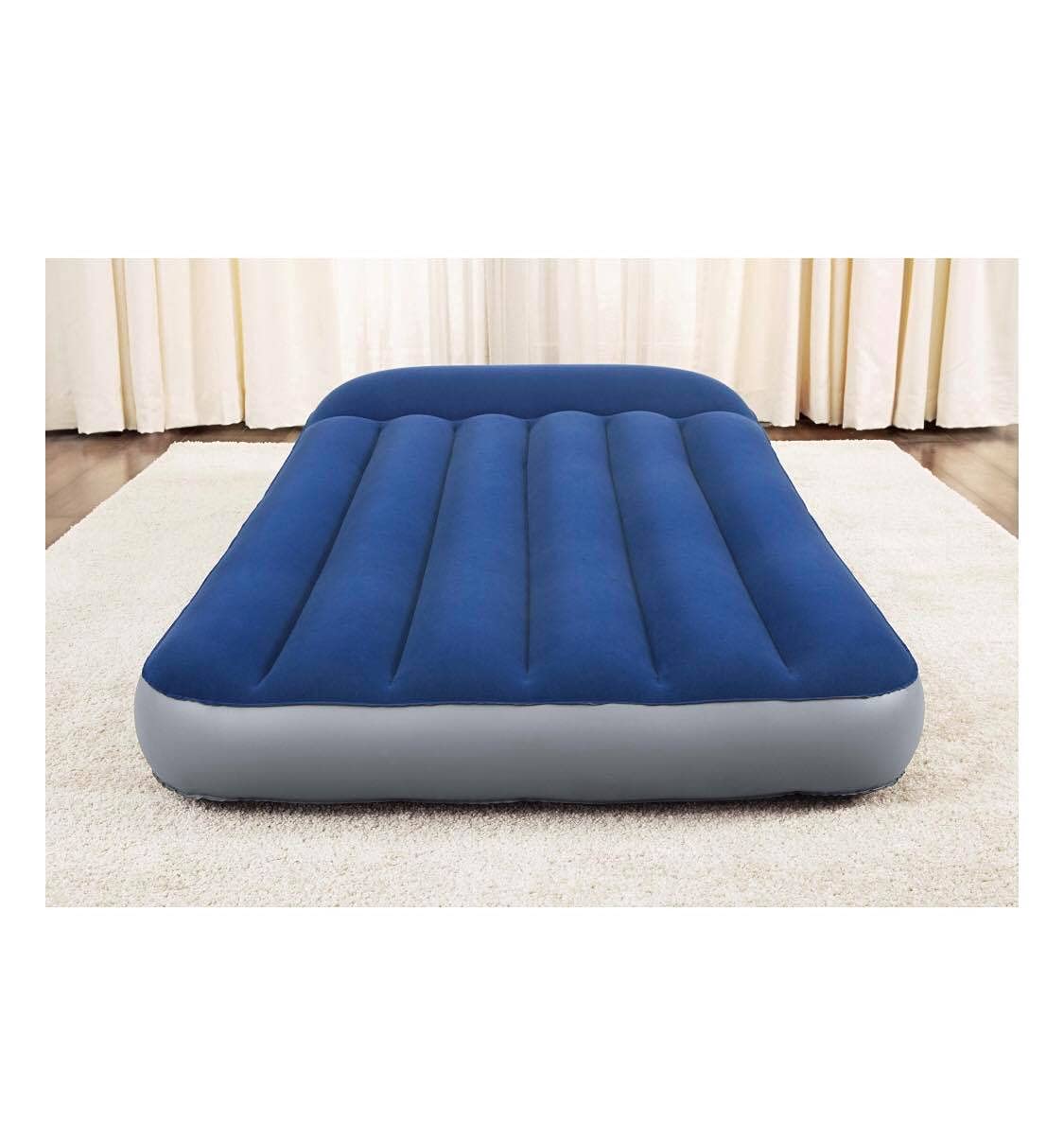 Inflatable Twin Air Mattress with Built-in Electric Pump & Pillow - Tri-Tech Internal Beam Support Holds 330lbs - Perfect for Camping, Guest Beds & Travel