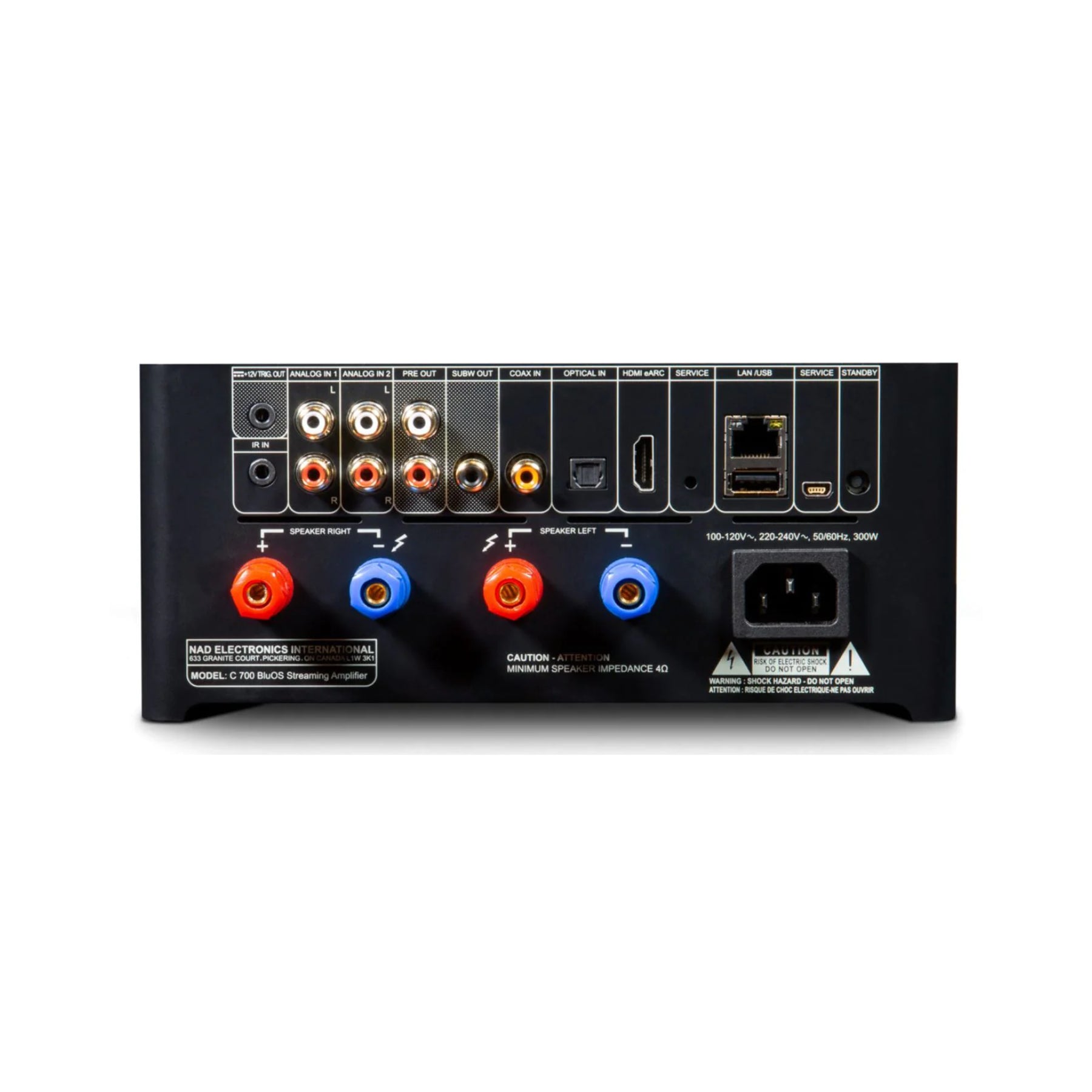 NAD C 700 BluOS Streaming Amplifier - HiFi Stereo Receiver with Wireless Music Streaming, AirPlay 2, and Alexa Control | Perfect for Home Theater & Audiophile Listening Rooms