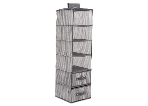 6-Shelf Storage Organizer with 2 Drawers - Heavy Duty Metal Shelving Unit for Garage, Closet, Pantry & Home Organization