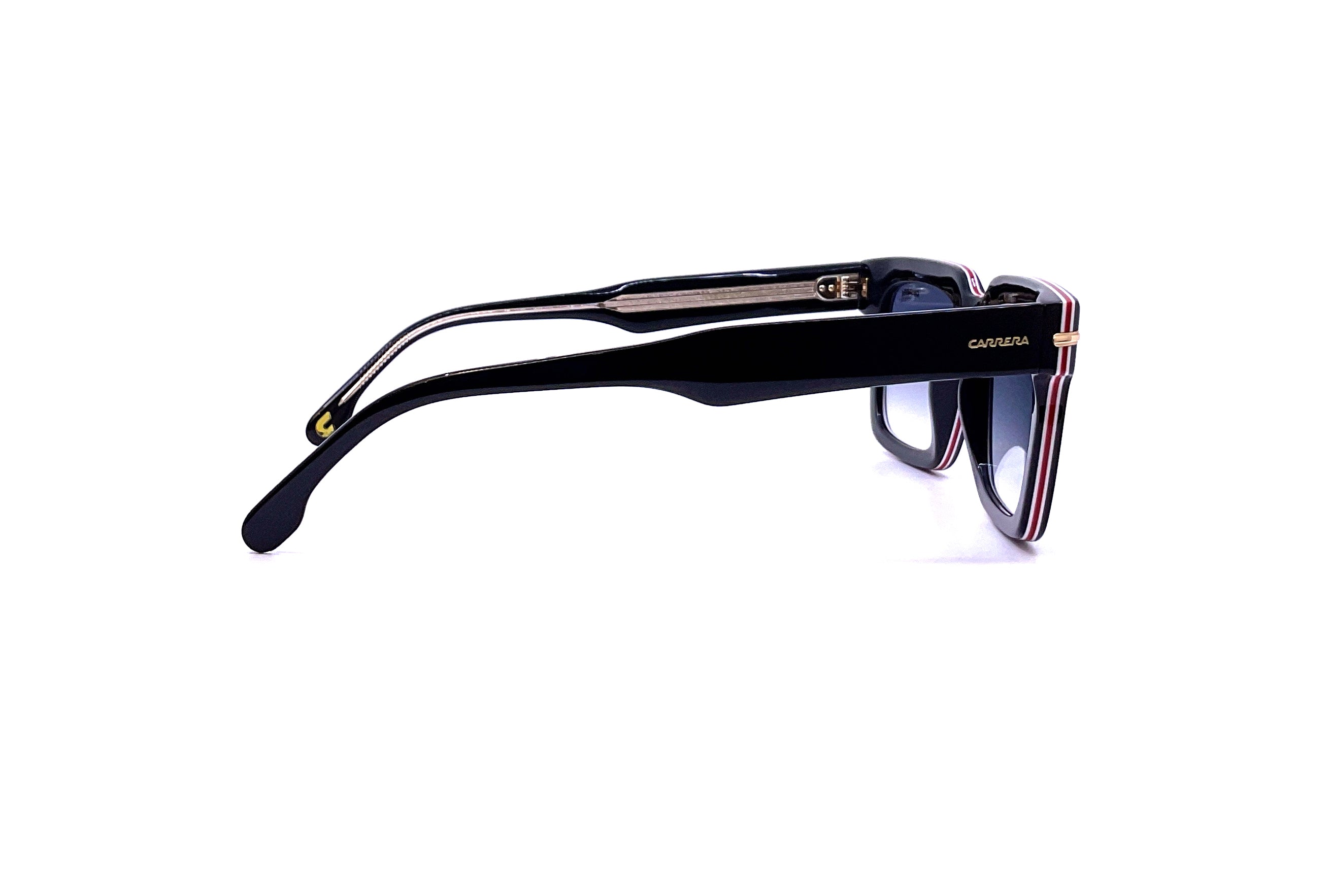 Carrera 316_S Striped Black Sunglasses - Polarized UV Protection for Men & Women - Perfect for Driving, Running, and Outdoor Activities