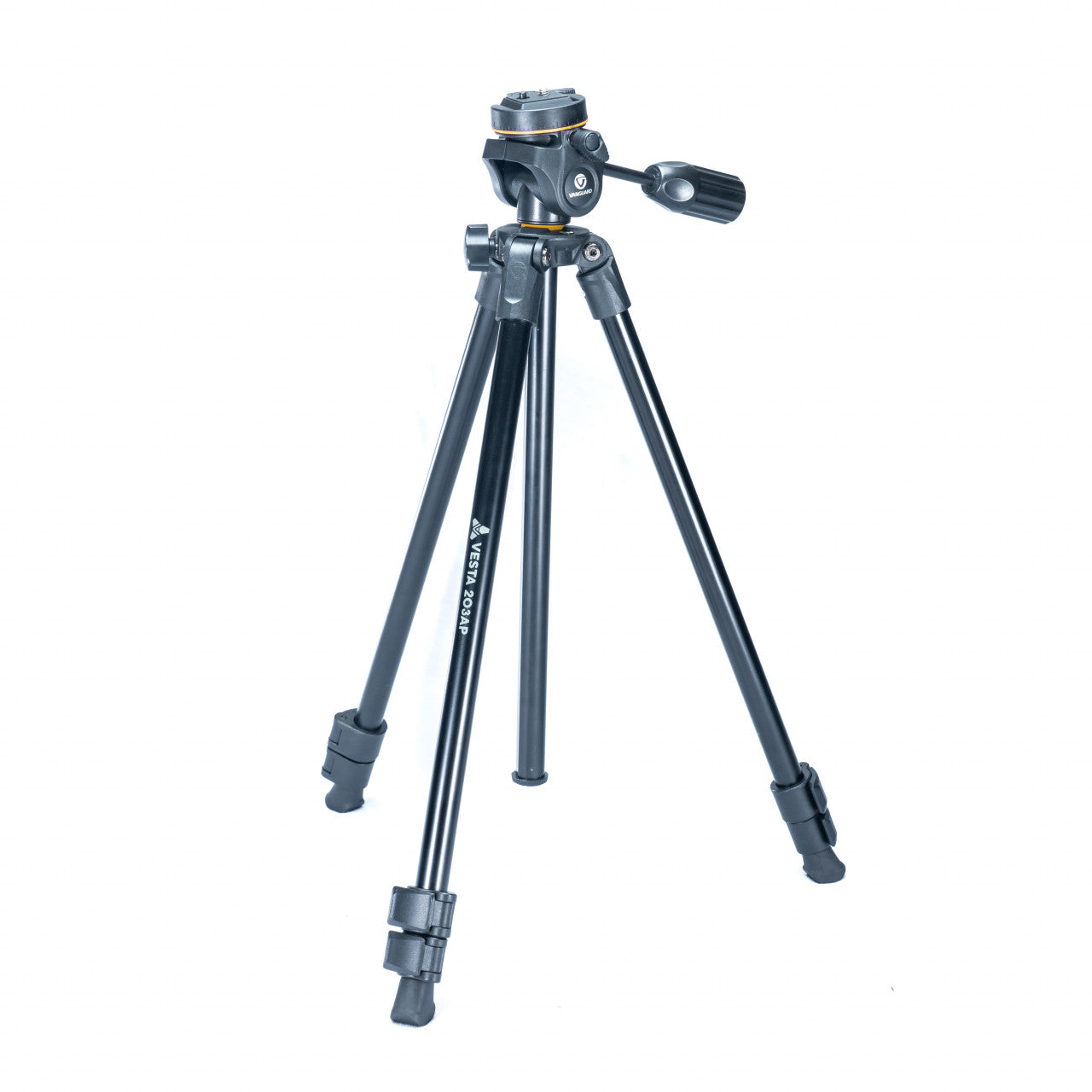 Vesta 203AP Aluminum Pan Head Tripod - Lightweight & Adjustable Camera Tripod for Photography, Videography, and Travel - Perfect for DSLR, Mirrorless, and Smartphone Cameras