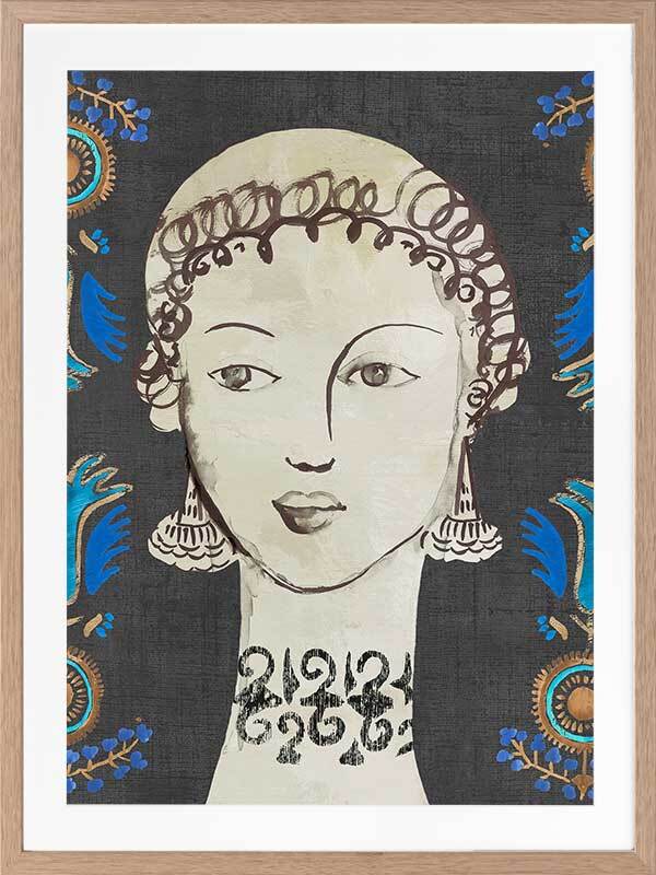 Astrea Framed Wall Art Print - Greek Goddess Mythology Decor for Living Room, Bedroom & Office