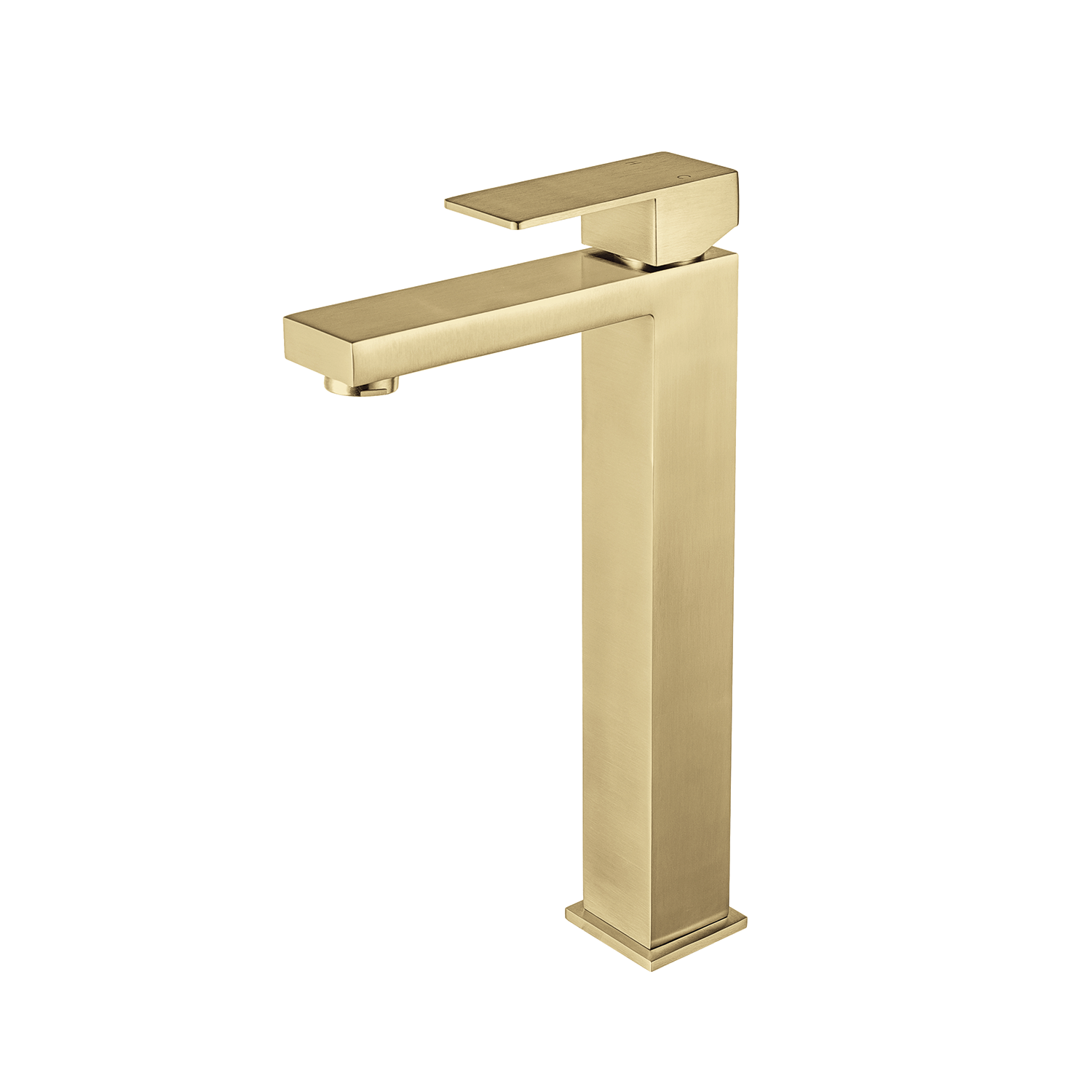 DAX Roma Single Handle Vessel Bathroom Faucet - Modern Waterfall Spout Bathroom Sink Faucet with Ceramic Disc Valve, Brushed Nickel Finish - Perfect for Vanity, Powder Room & Guest Bathroom Decor
